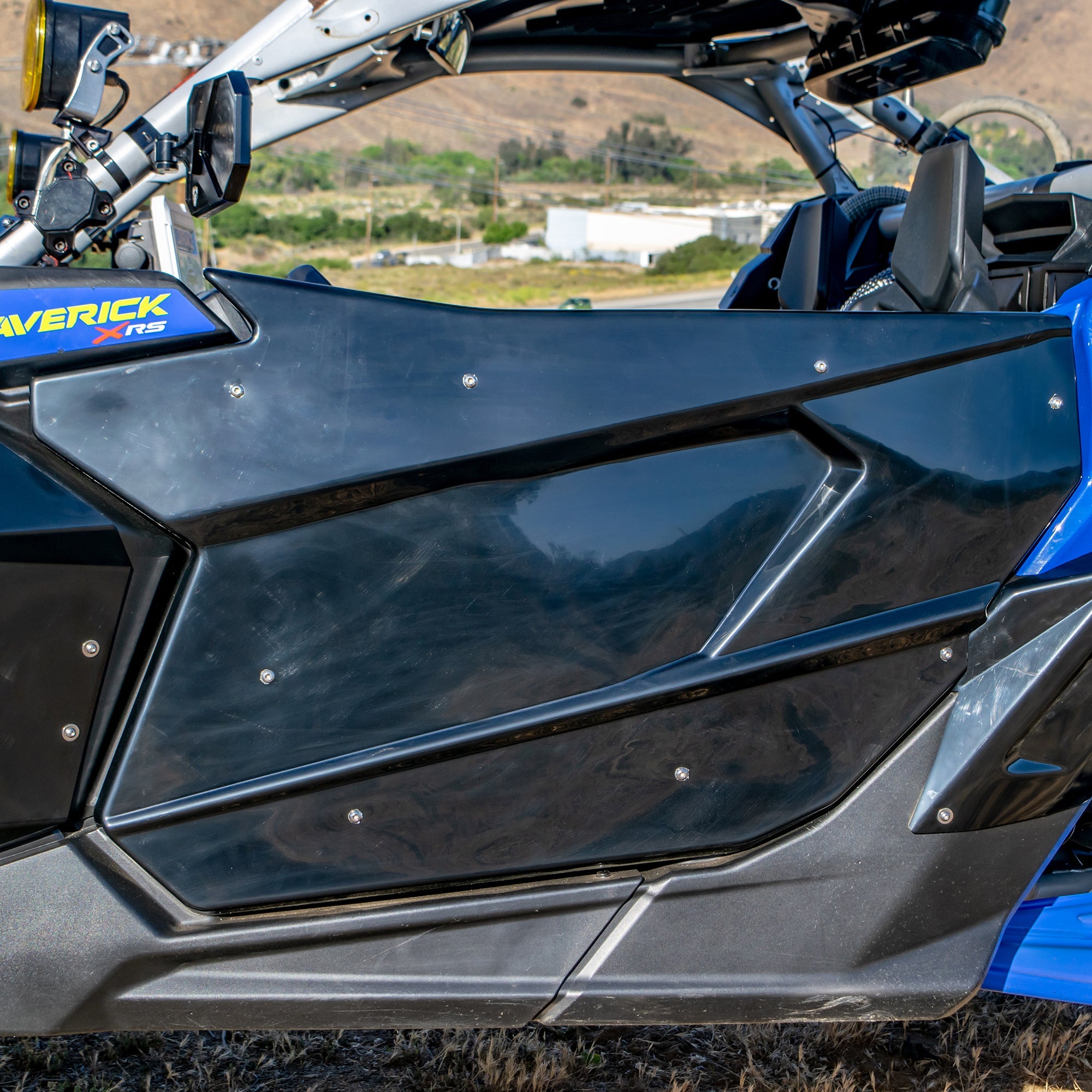 DRT Motorsports smooth black ABS front doors for Can-Am X3 2017+ Close up
