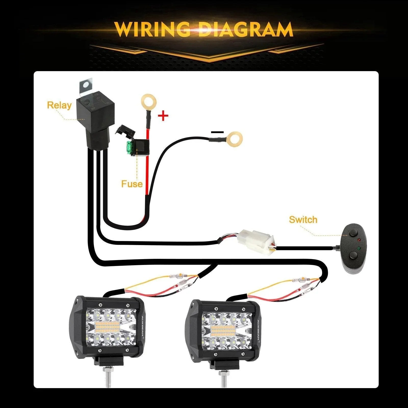 6 Modes Series 20 Inch White&Amber Off Road Led Light Bar