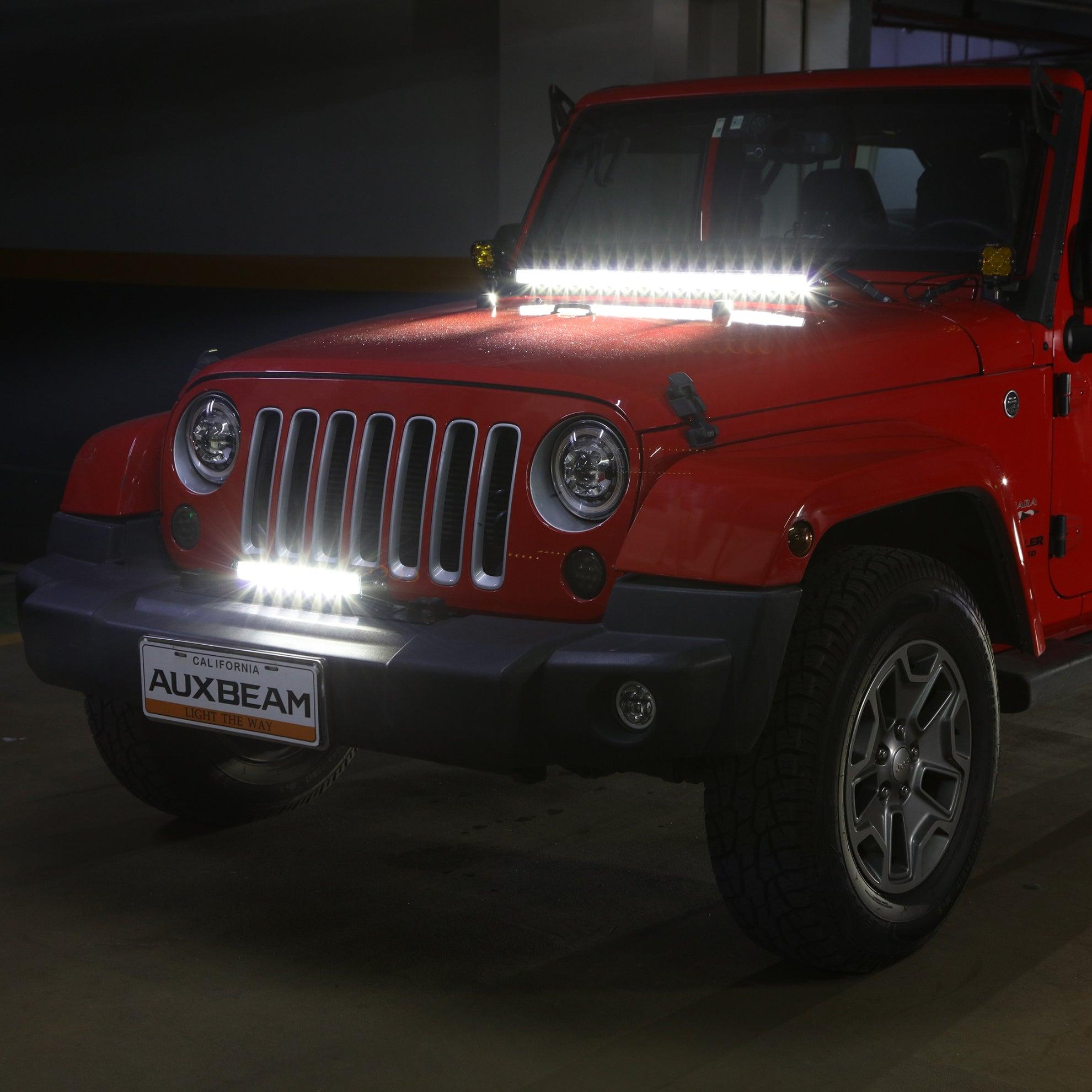 SP-DRL Series 12 Inch 68W 7440LM Single Row Off Road LED Light Bar With Amber&White DRL