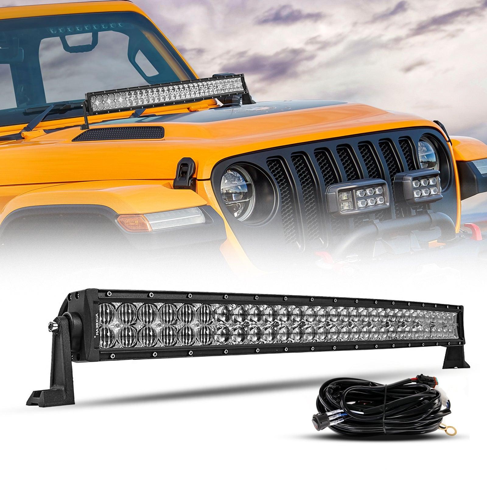 22 Inch-52 Inch 5D Series Straight/Curved Combo Beam Double Row LED Light Bar for 2004 Toyota Tacoma