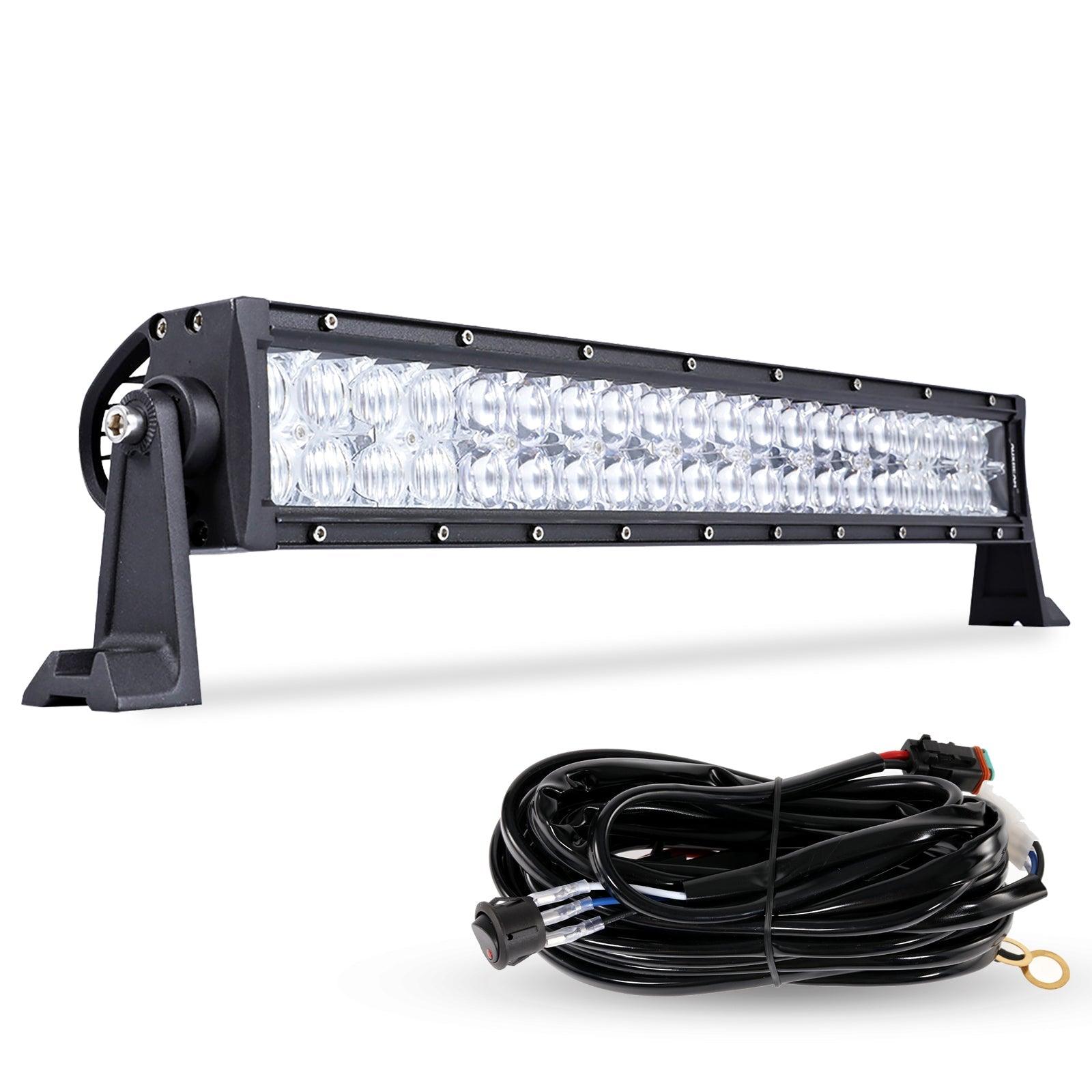 22 Inch-52 Inch 5D Series Straight/Curved Combo Beam Double Row LED Light Bar for 2015 Chevy Silverado 1500 2500 3500