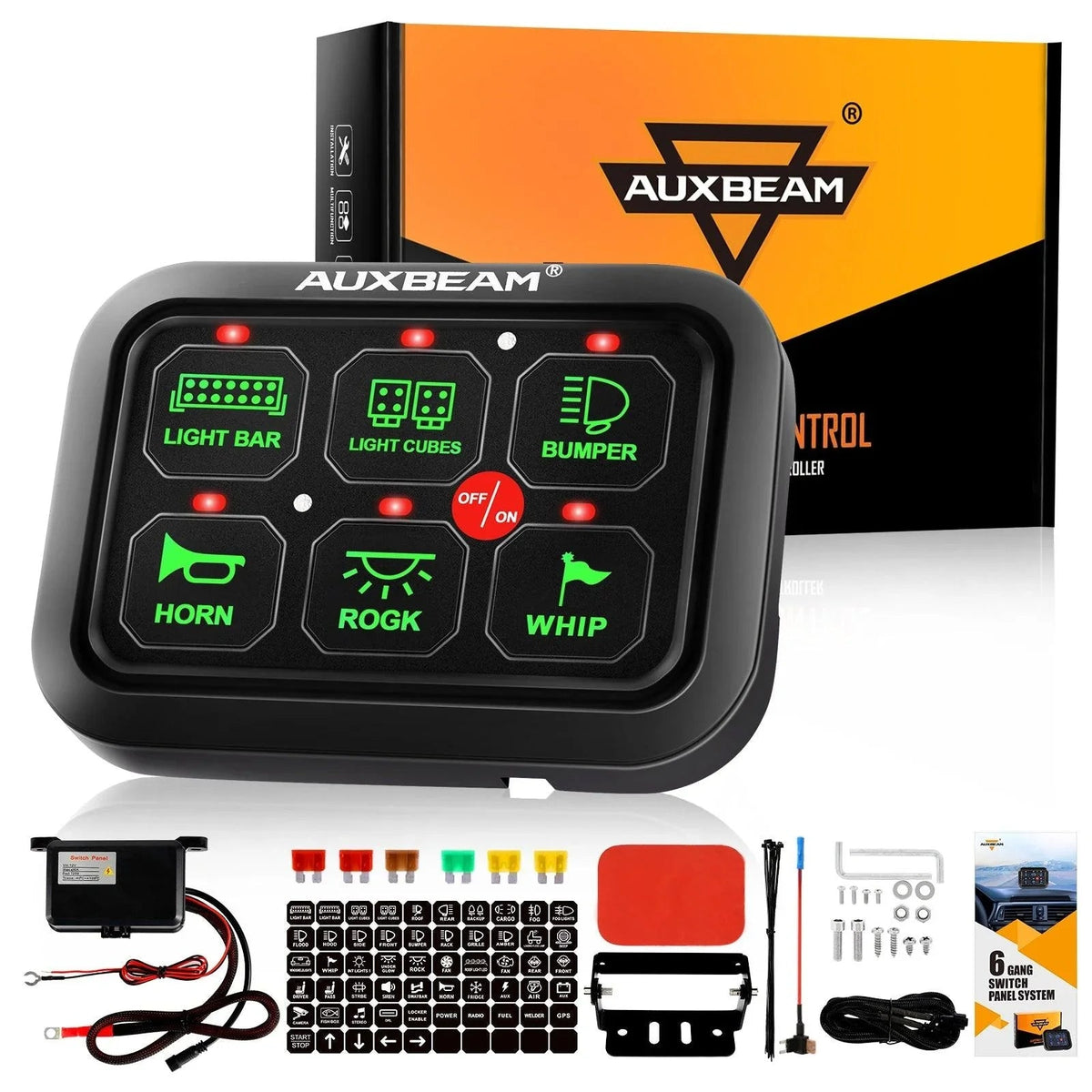 Single Series 6/8 Gang LED Switch Panel,Off Road Light Controller