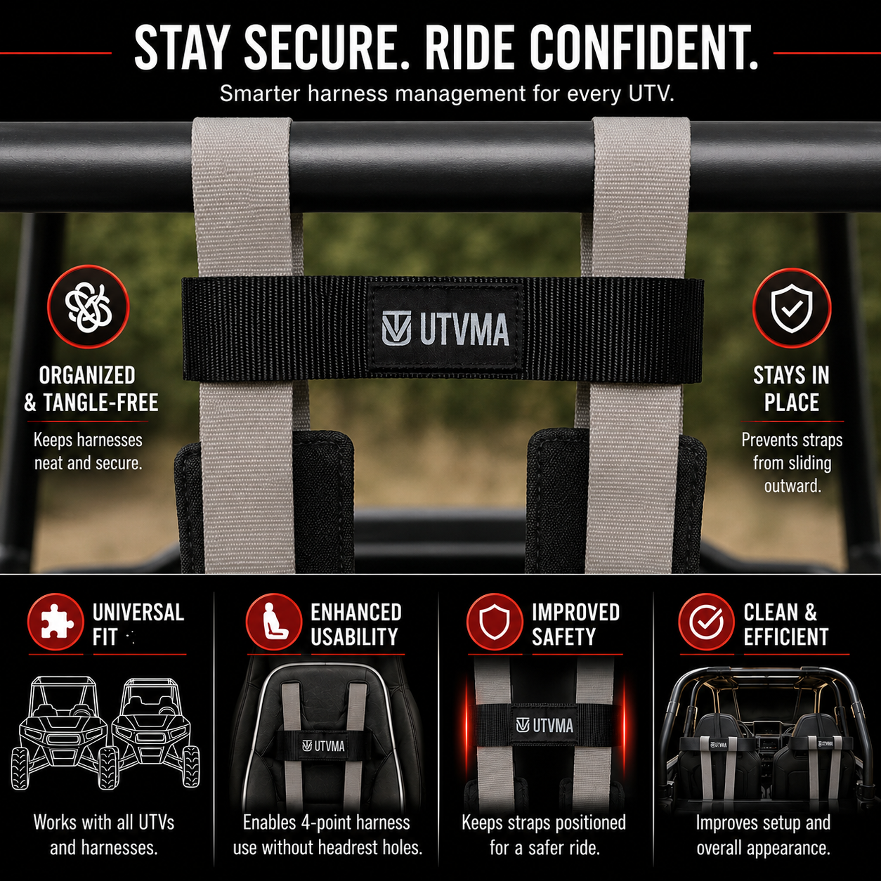 Harness Belt/Strap Holder (Pair)