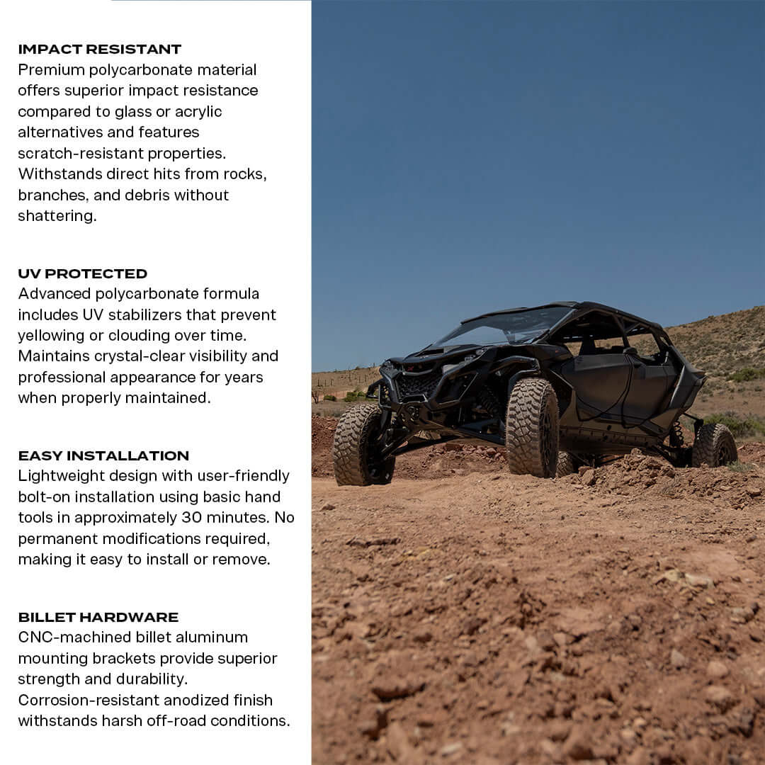 Can-Am Maverick R Polycarbonate Full Front Windshield