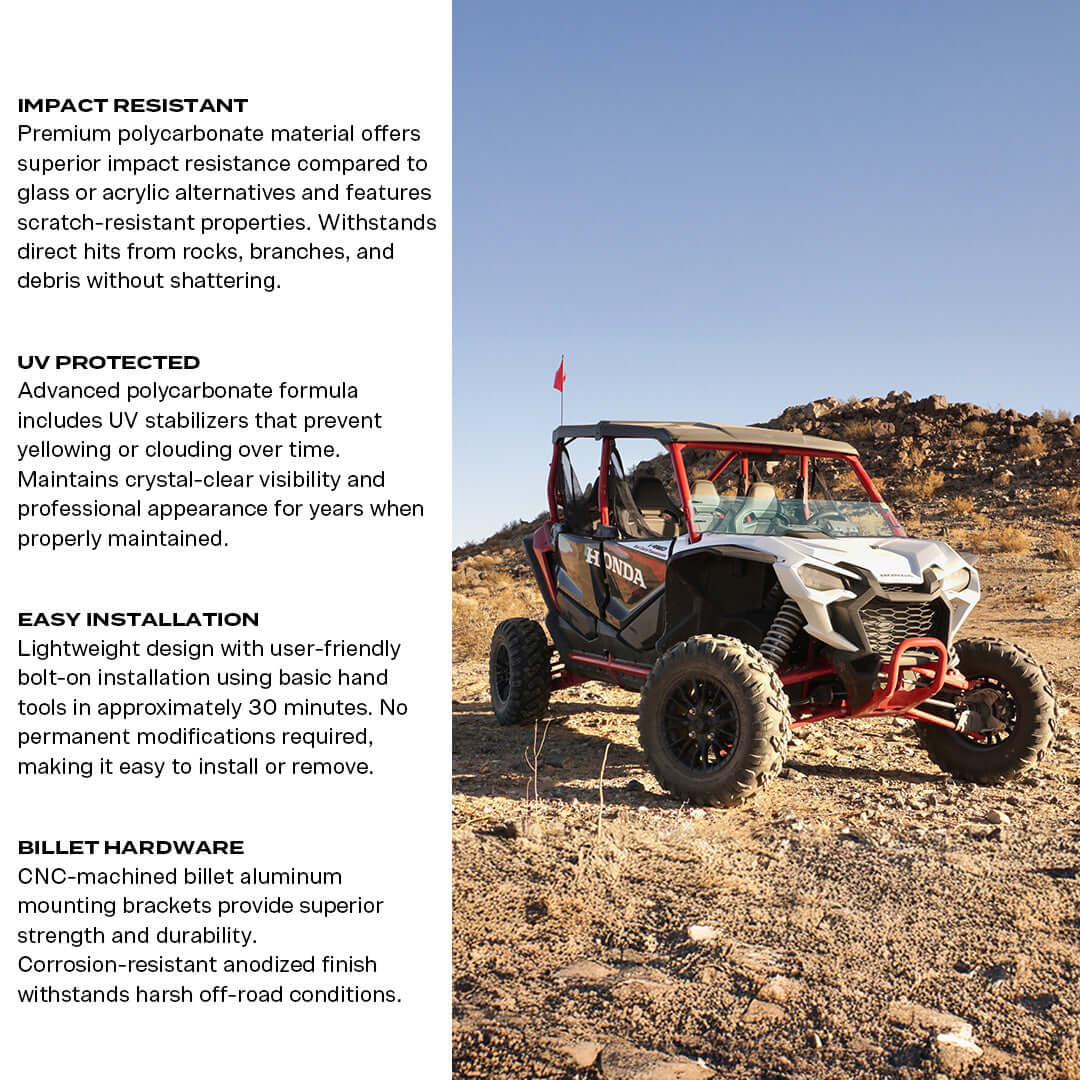 Honda Talon Polycarbonate Half Front Windshield