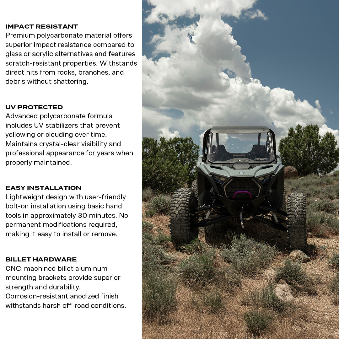 Polaris RZR Pro R Polycarbonate Full Front Windshield