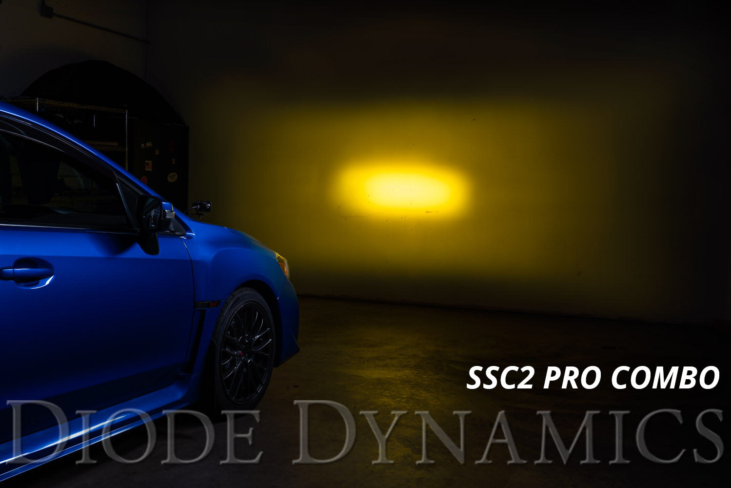 SS3 LED Ditch Light Kit for 2015-2021 Subaru WRX/STi, Sport Yellow Combo Diode Dynamics
