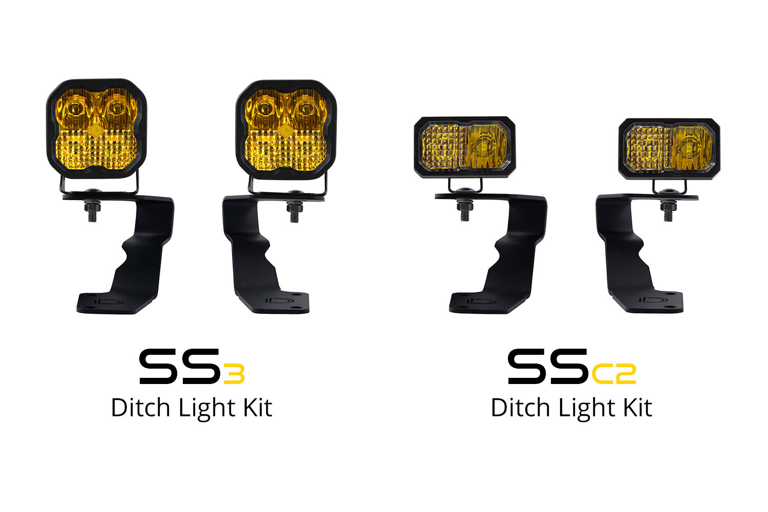 SS3 LED Ditch Light Kit for 2015-2021 Subaru WRX/STi, Sport Yellow Combo Diode Dynamics