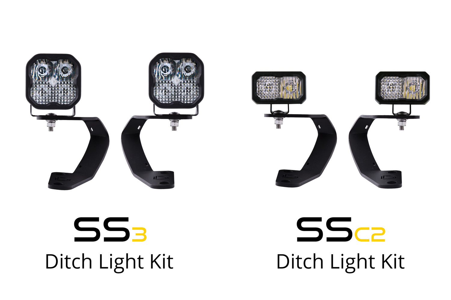 SS3 LED Ditch Light Kit for 2010-2021 Toyota 4Runner Pro Yellow Combo Diode Dynamics