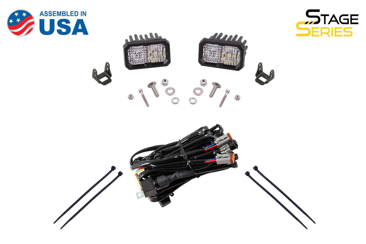 SS3 LED Ditch Light Kit for 2010-2021 Toyota 4Runner Pro Yellow Combo Diode Dynamics