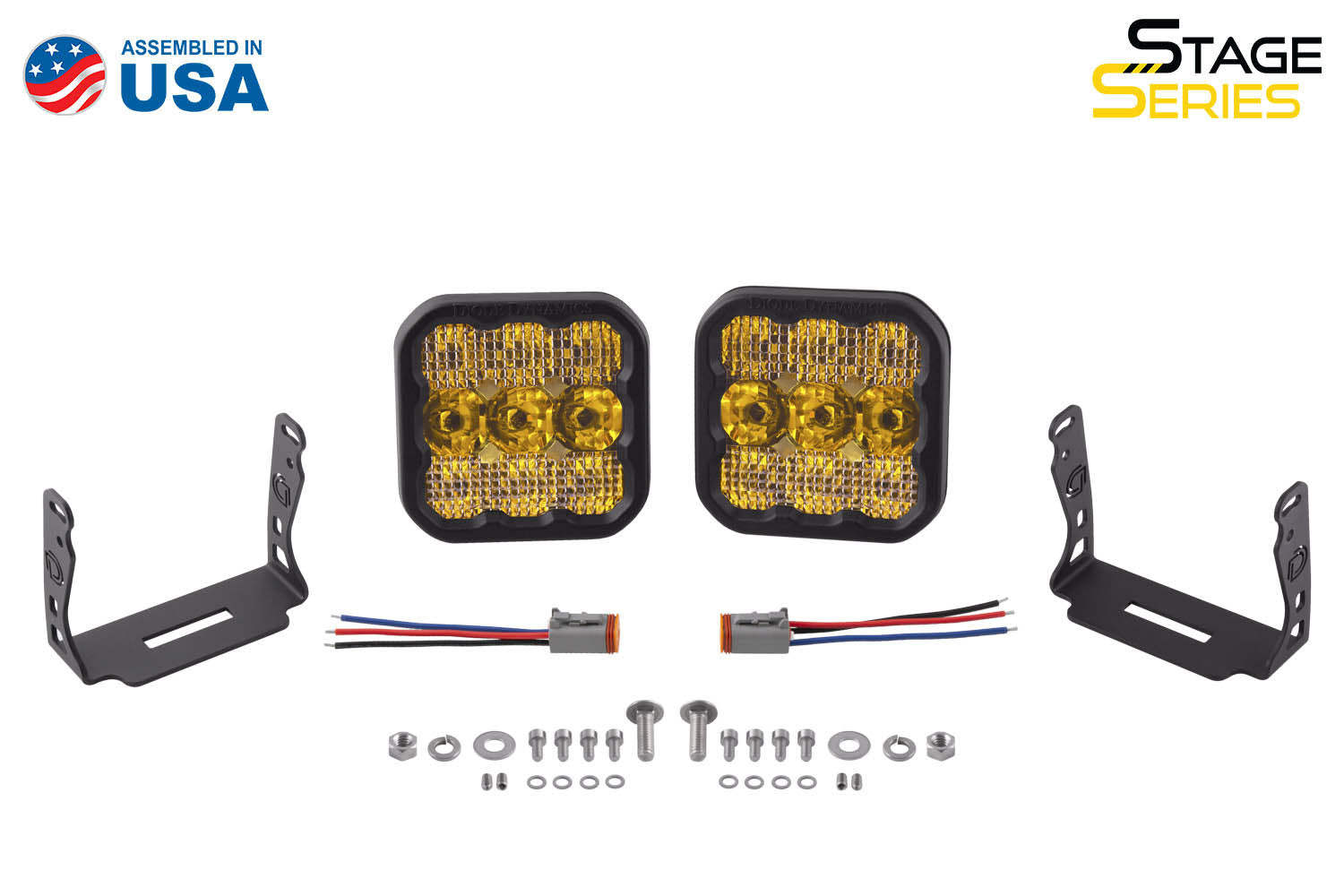 SS5 LED Pod Sport Yellow Spot Pair Diode Dynamics