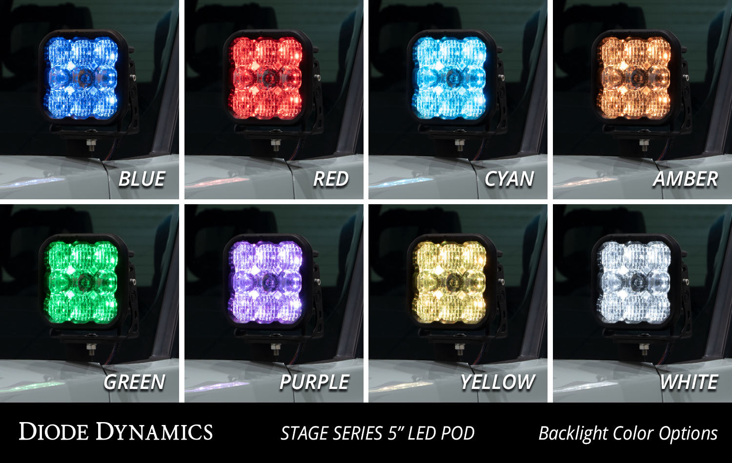 Stage Series Ditch Light Kit for 2022 Toyota Tundra SS3 Sport Diode Dymanics White Combo Diode Dymanics