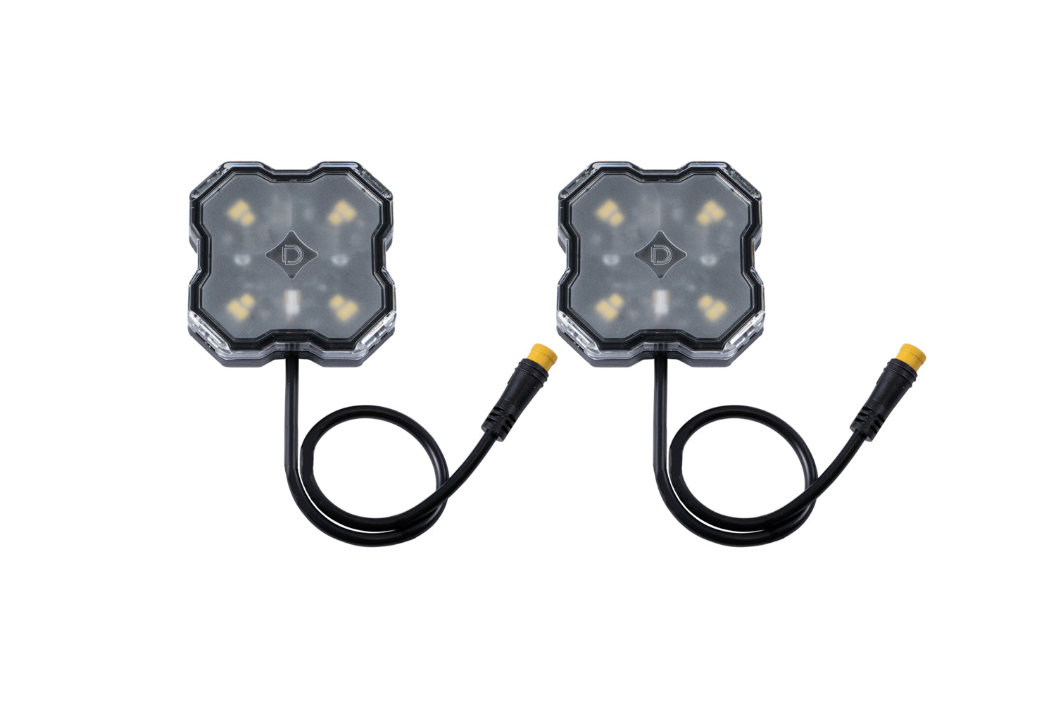Stage Series Single-Color LED Rock Light, White Diffused M8 (2-pack)