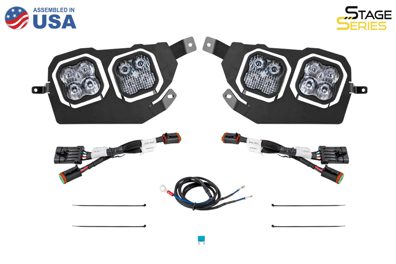 SS3 LED Headlight Kit for 2014-2023 Polaris RZR XP, Sport White ABL Diode Dynamics