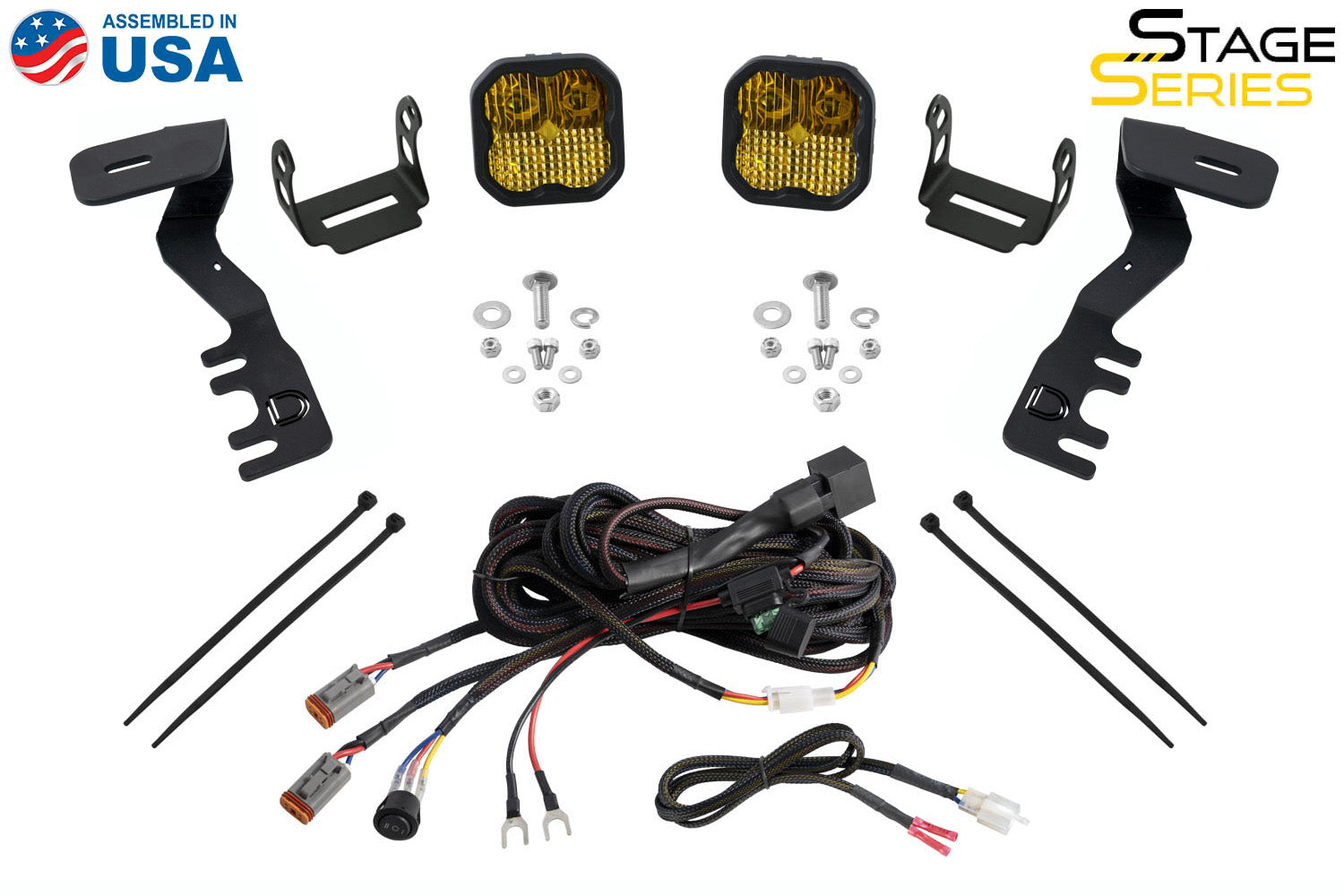 SS3 LED Ditch Light Kit for 2024-Present Toyota Tacoma, Pro Yellow Combo Diode Dynamics