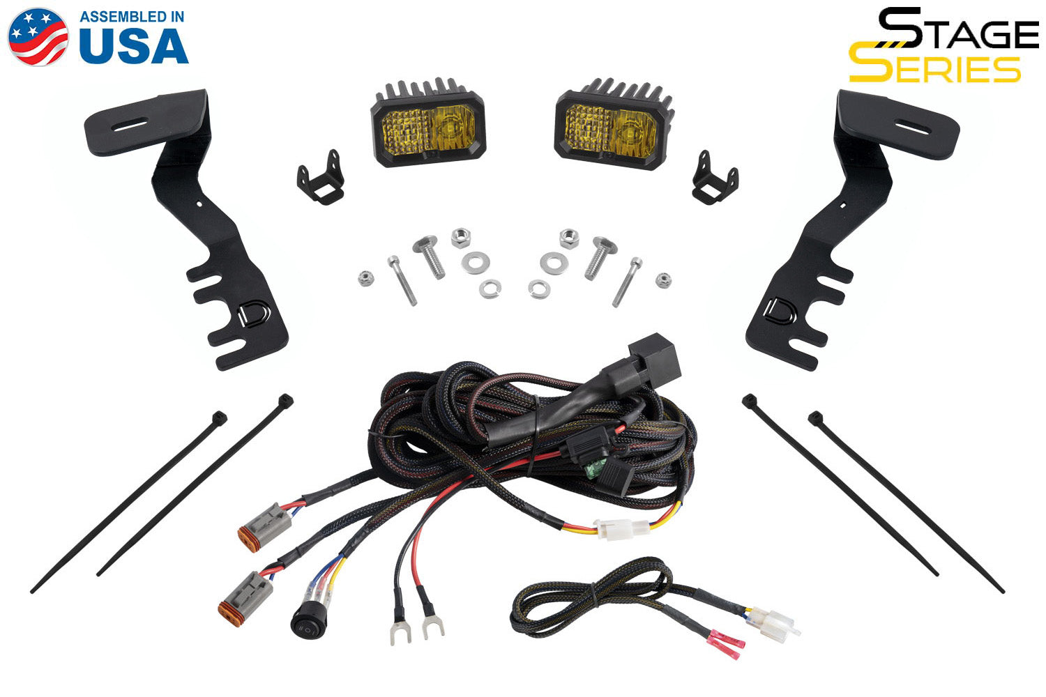 SS3 LED Ditch Light Kit for 2024-Present Toyota Tacoma, Pro Yellow Combo Diode Dynamics