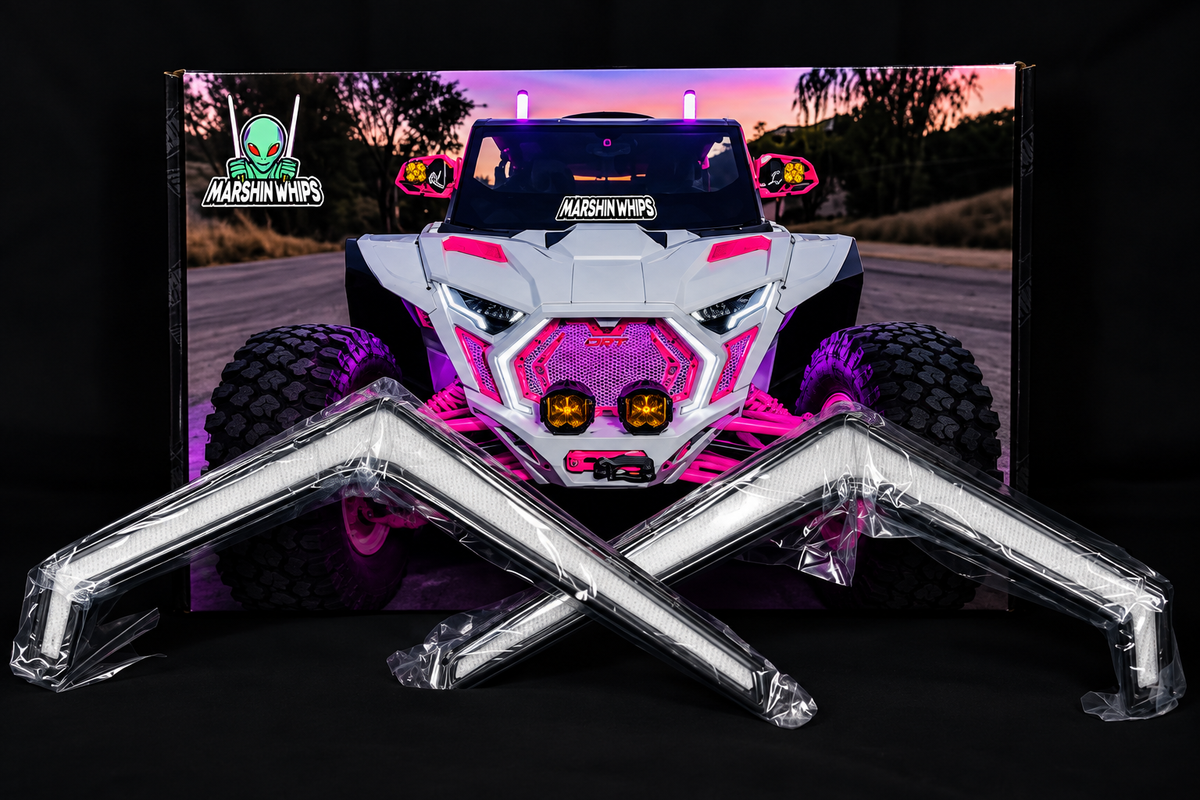 Polaris RZR Pro Series RGBW LED Chasing Fang Lights | App Control & Turn Signal Sync