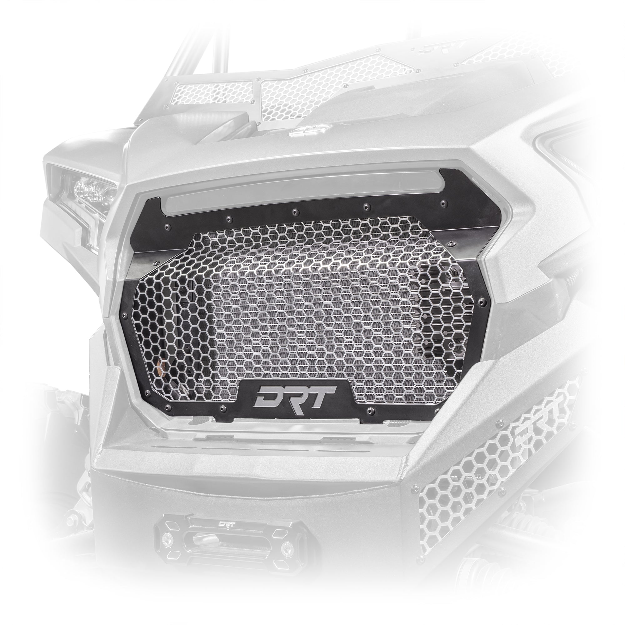 Rzr xp 1000 front grill installed in semi gloss black