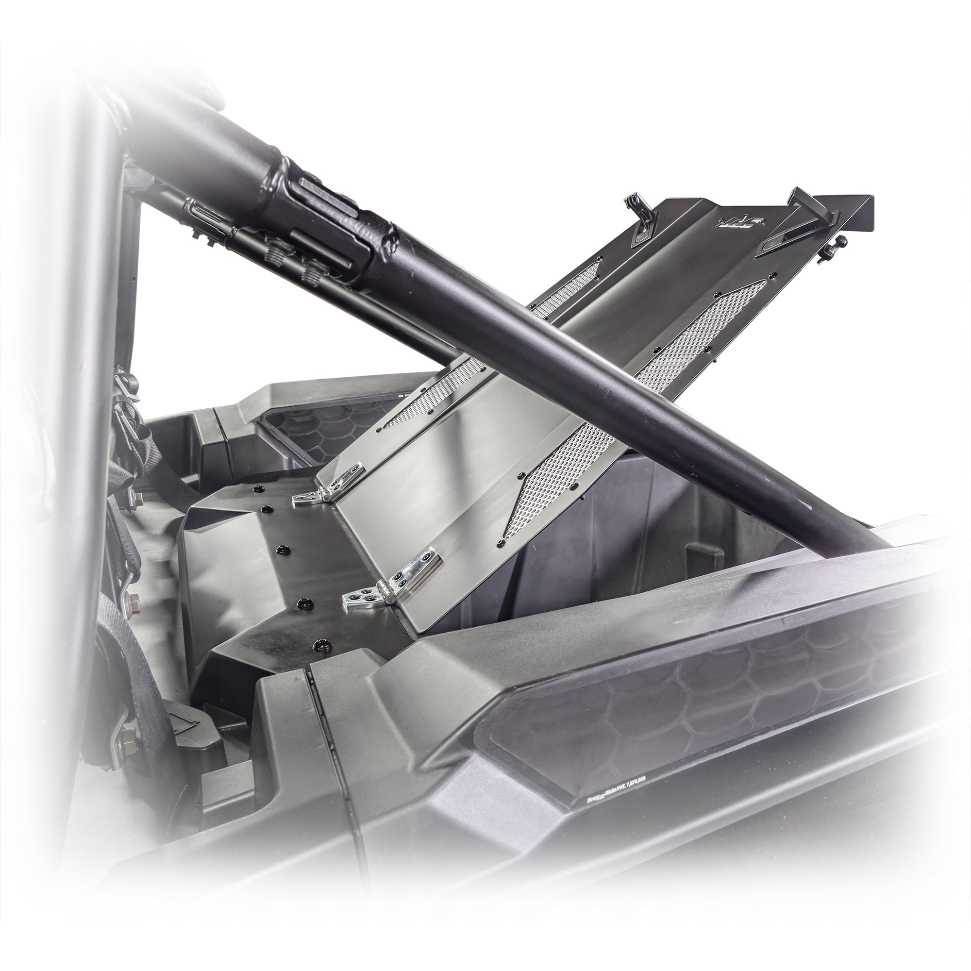 Rear cargo area shown with trunk enclosure open