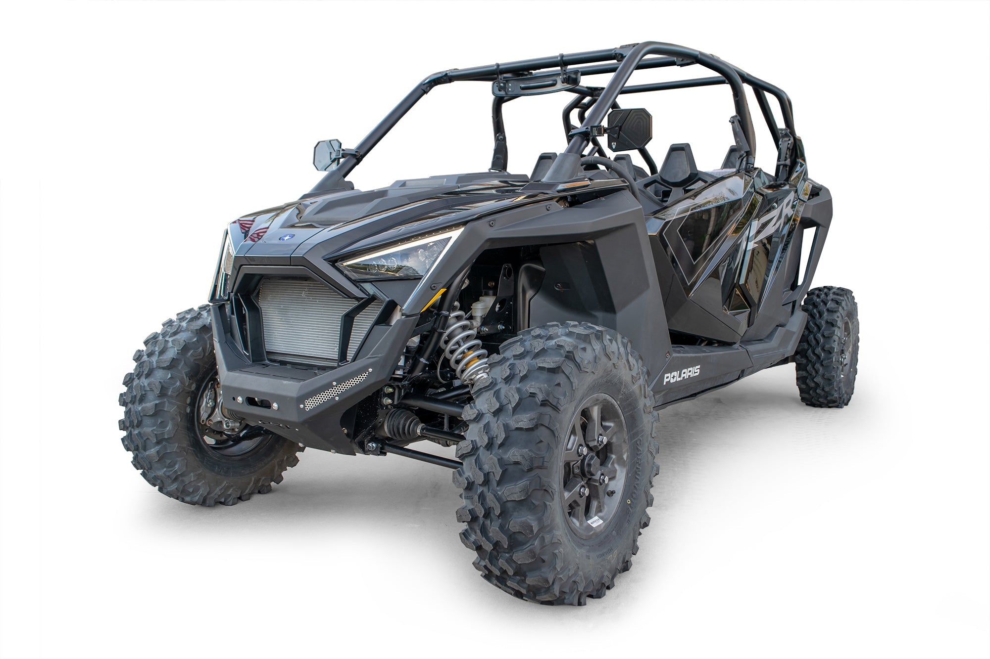 RZR pro xp front winch bumper installed view