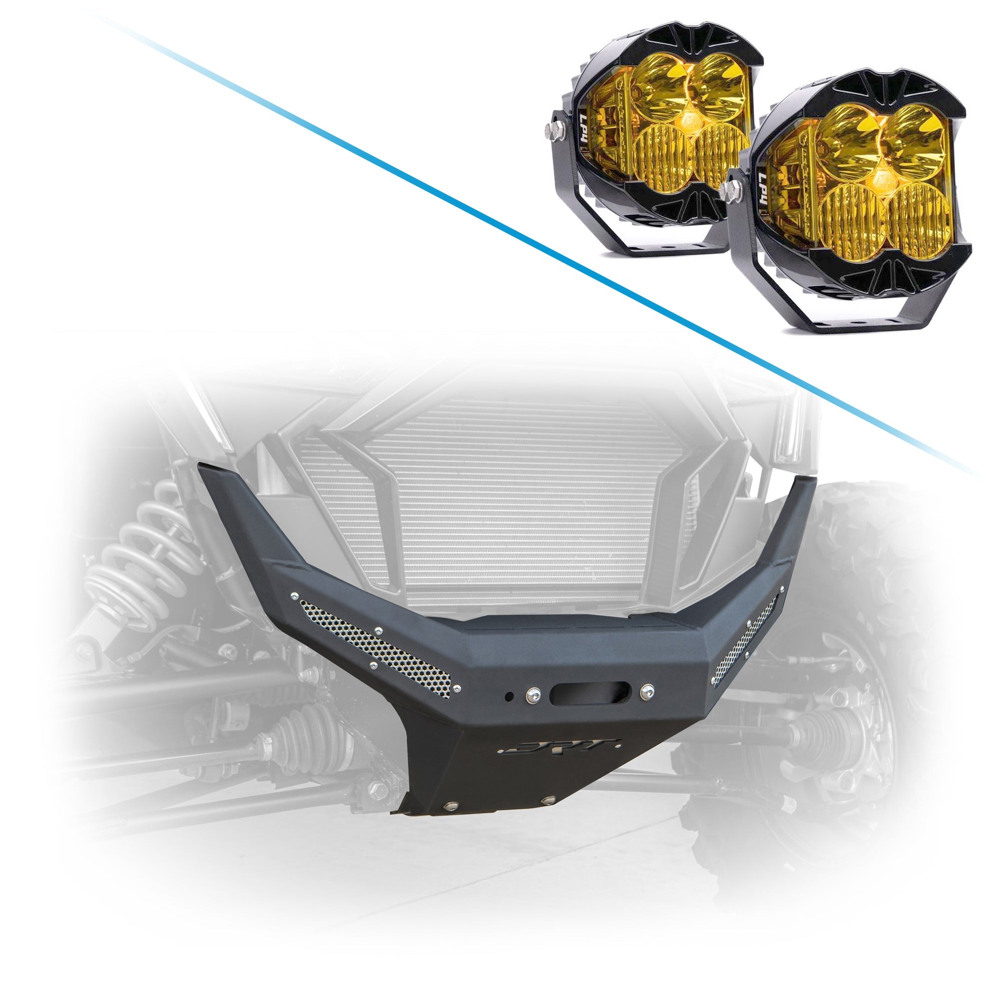 RZR Pro XP 2020-2024 Front Winch Bumper with light options.