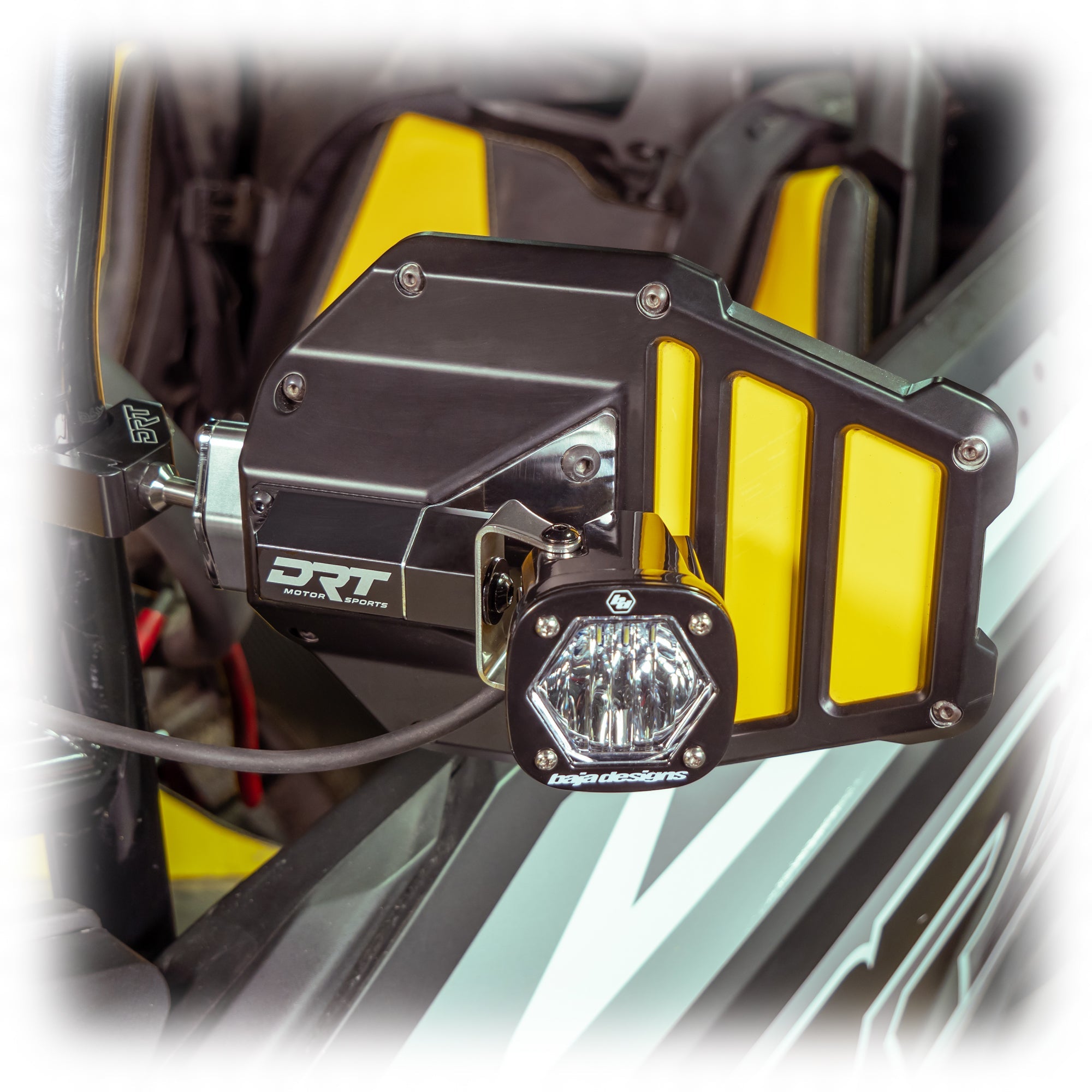 Tactical Convex Side Lighted Mirror Set Kit - Billet Aluminum
