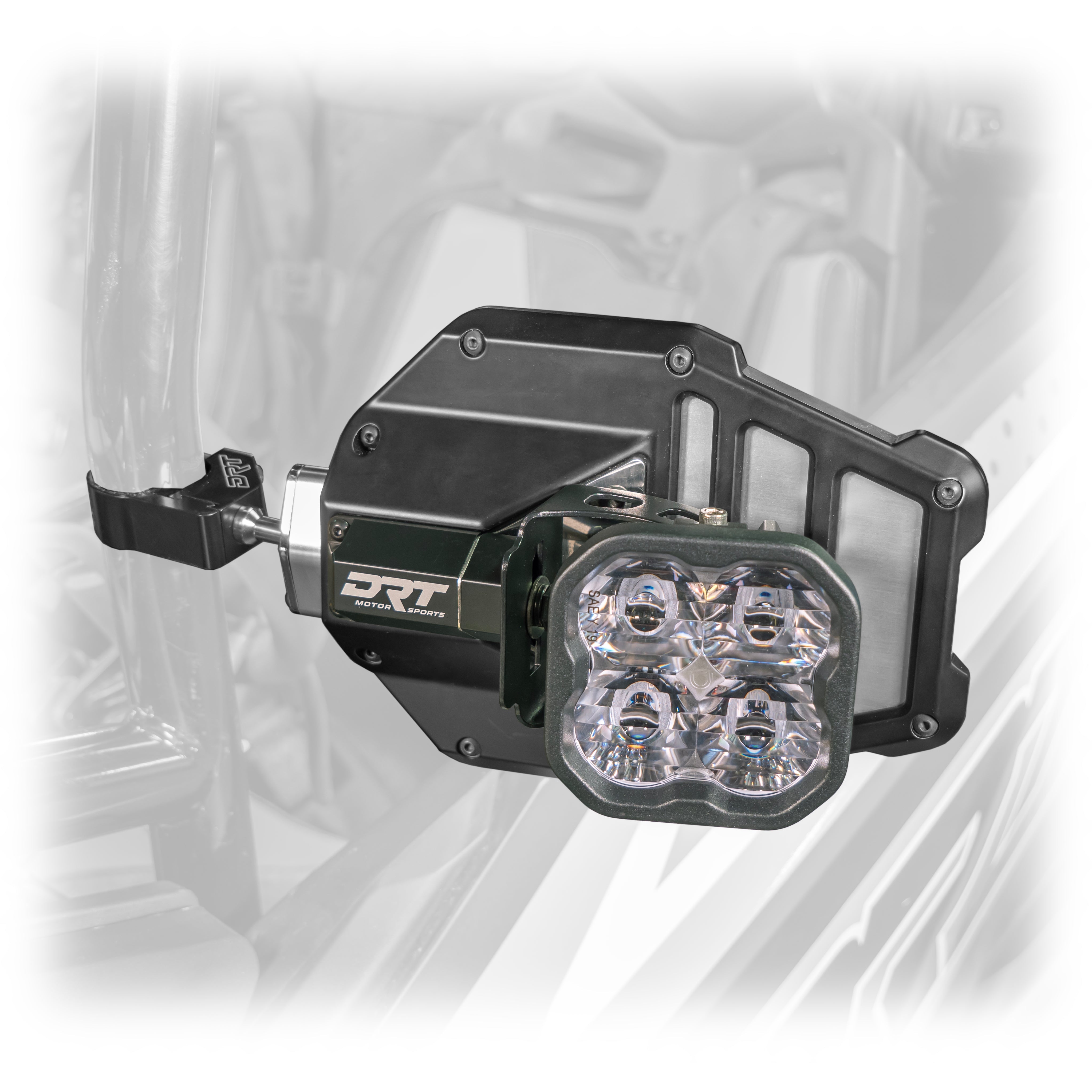 Tactical Convex Side Lighted Mirror Set Kit - Billet Aluminum