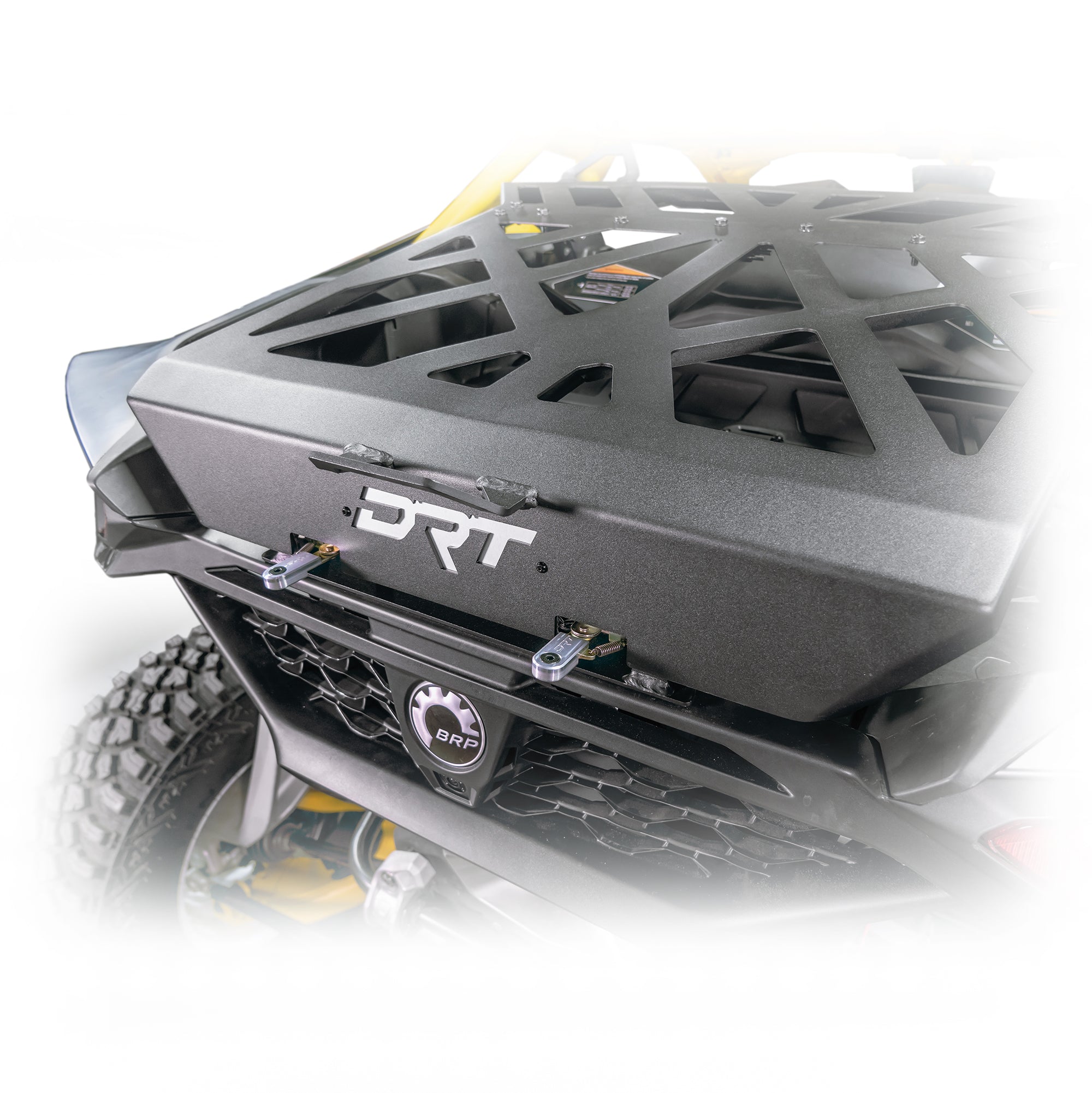 Adventure rack for Can-Am R, tire carrier with multiple mounting points and heavy hardware