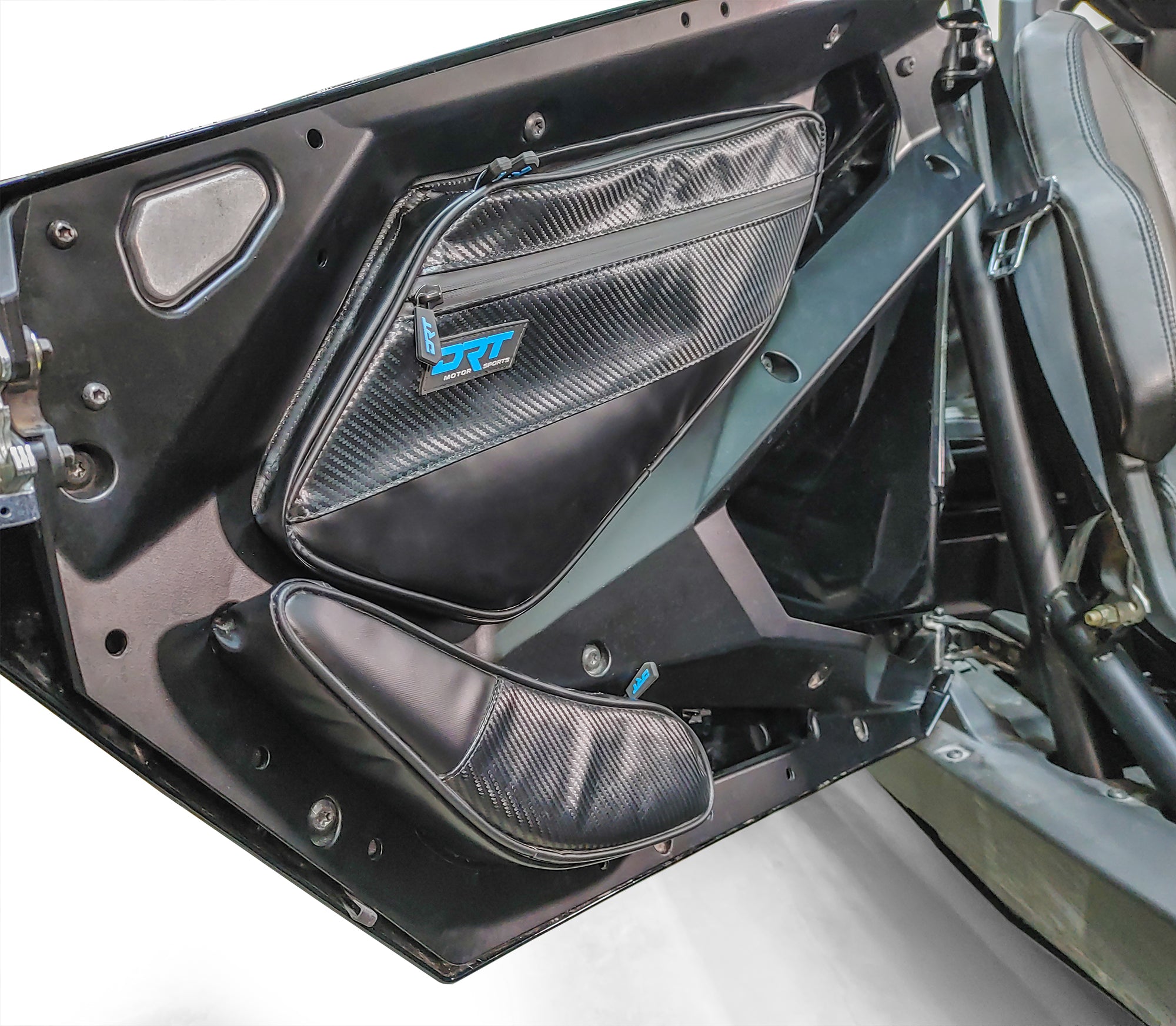 Aftermarket door storage set for Polaris RZR, front position