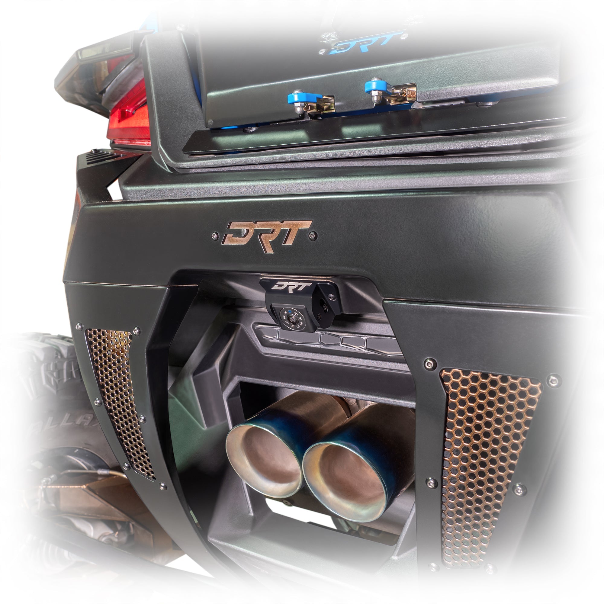 Polaris rzr rear camera extension billet aluminum housing