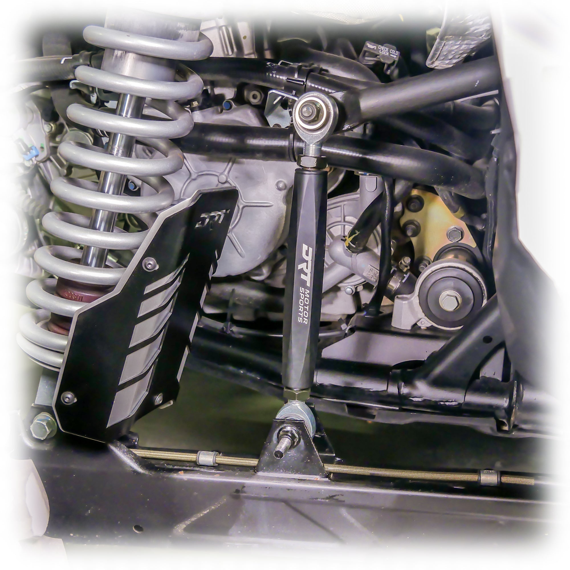 DRT RZR Polaris Pro XP Billet Aluminum Hex Bar Adjustable Sway Bar Link Kit, Rear (M10)