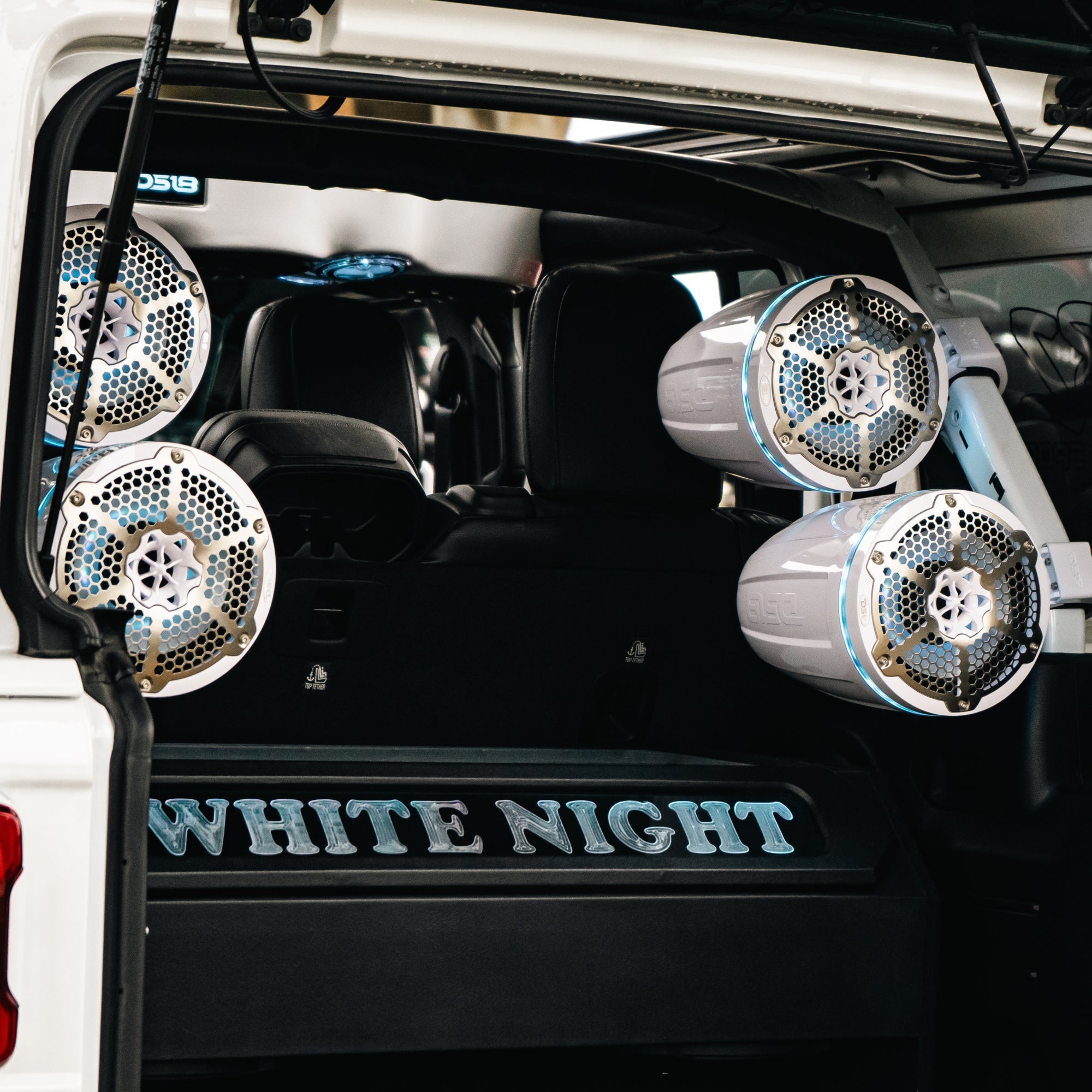 NXL 8" Marine and Powersports Towers LED RGB Lights 125 Watts Rms - White