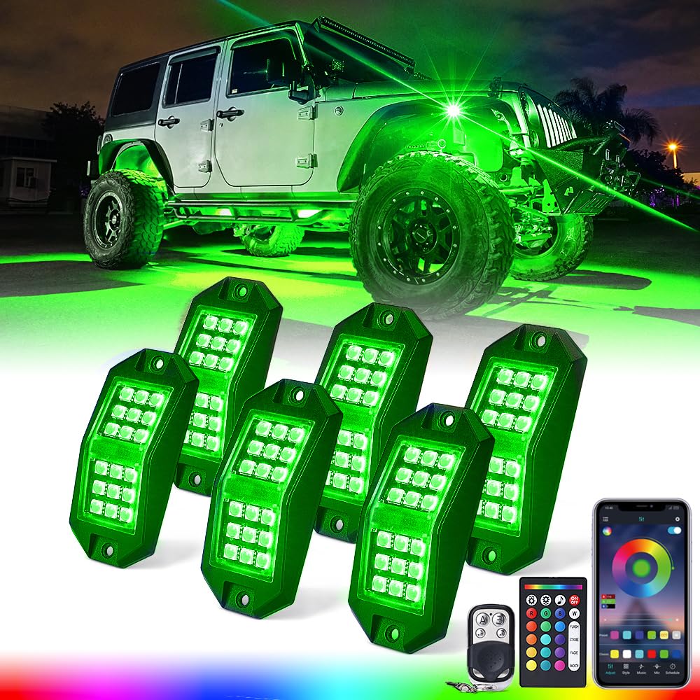 RGBW Jeep Rock Lights – Bluetooth Off-Road Underglow LED Lights for Truck, UTV & ATV | Xprite