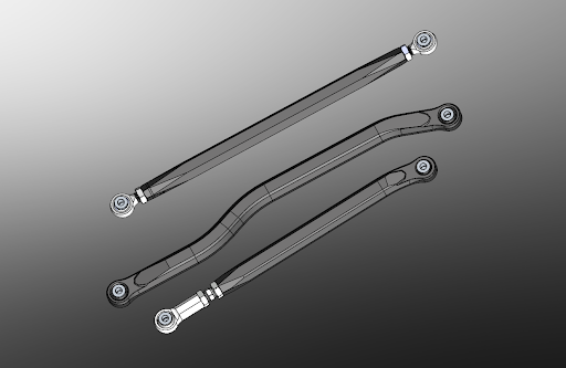 KRYPTONITE HIGH CLEARANCE RADIUS ROD SET FOR 2025+ KAWASAKI TERYX H2
