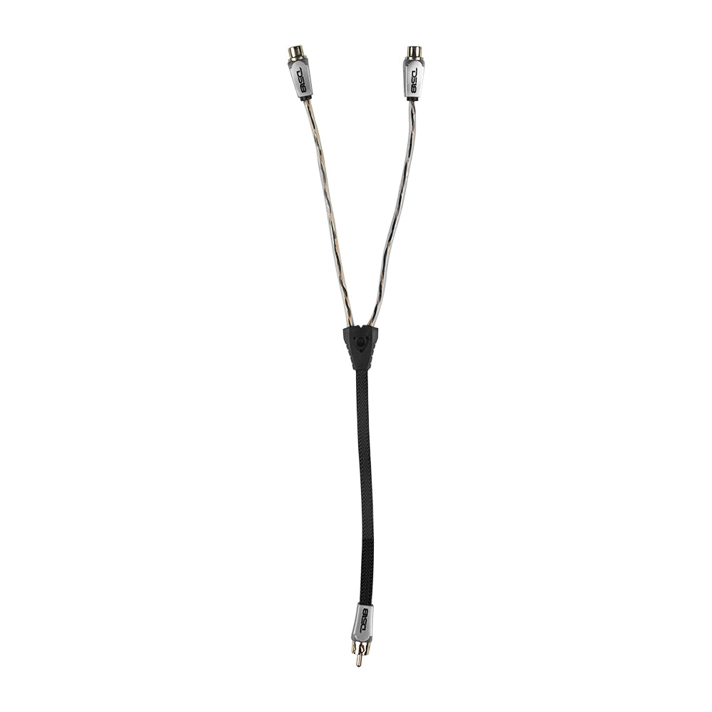 Level 3 RCA 100% Copper OFC Y Connector 2 FEMALE to 1 MALE - BLACK - RED