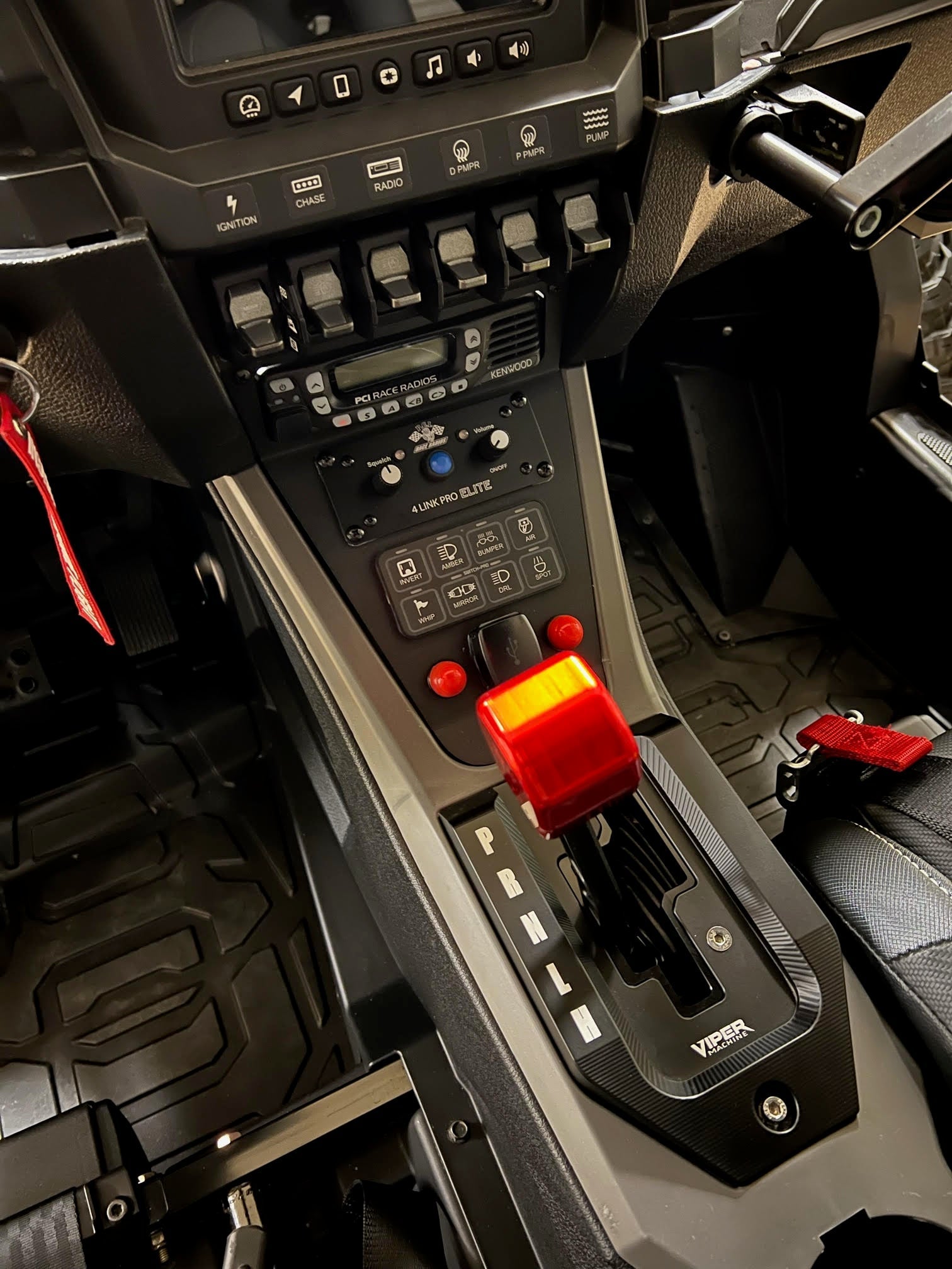 Polaris RZR Pro R Short Console – PCI Radios + 4-Switch Mount (2020–2024)
