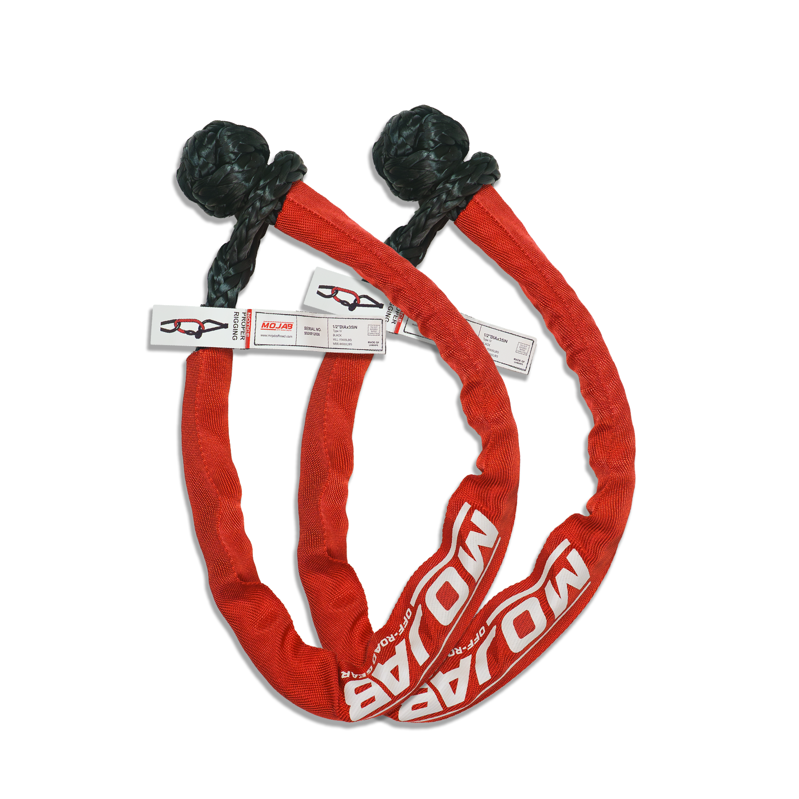 LongReach 1/2'' x 35'' soft shackle (Set of 2 shackles) (lifetime Warranty)