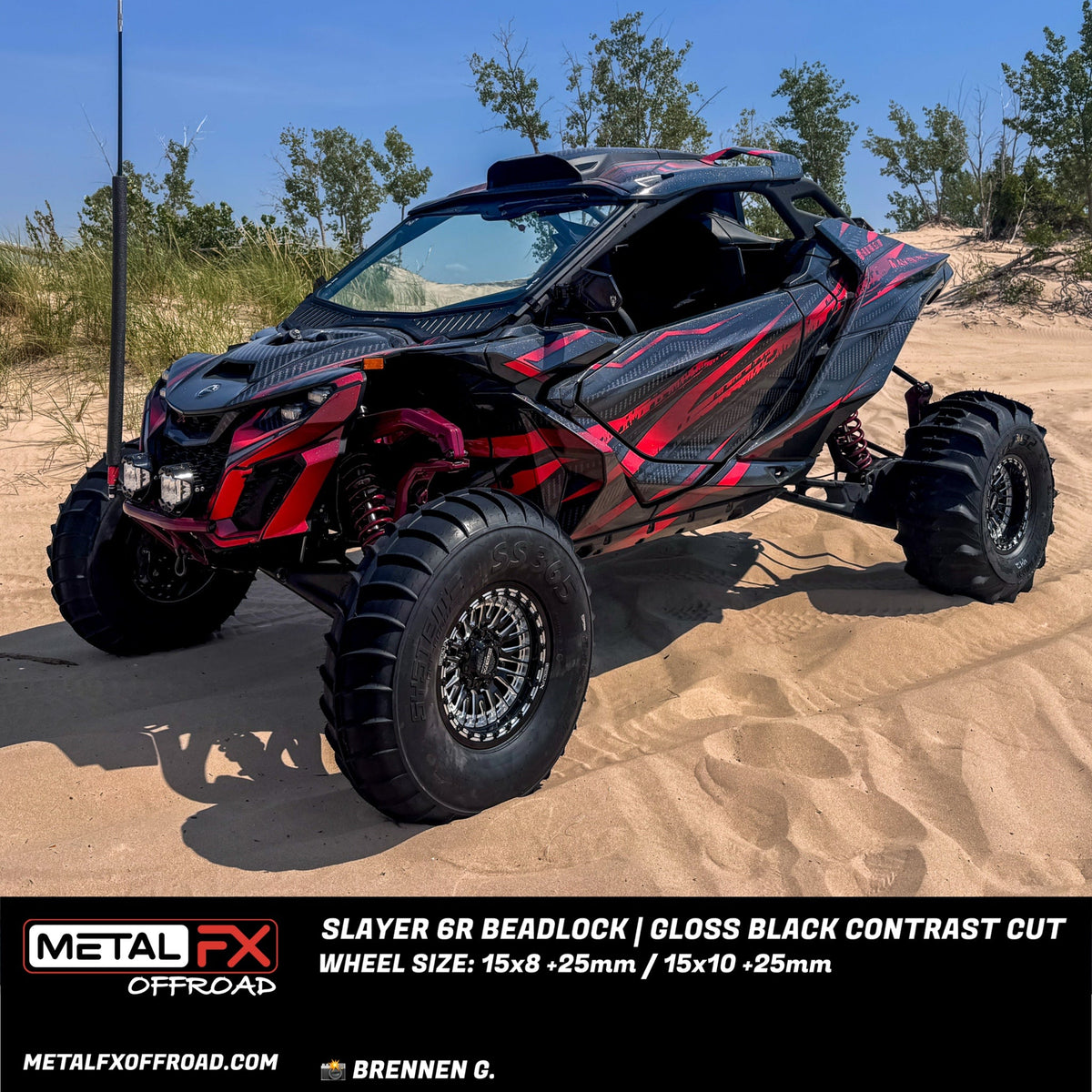 Slayer 6R Beadlock | Gloss Black Contrast Cut