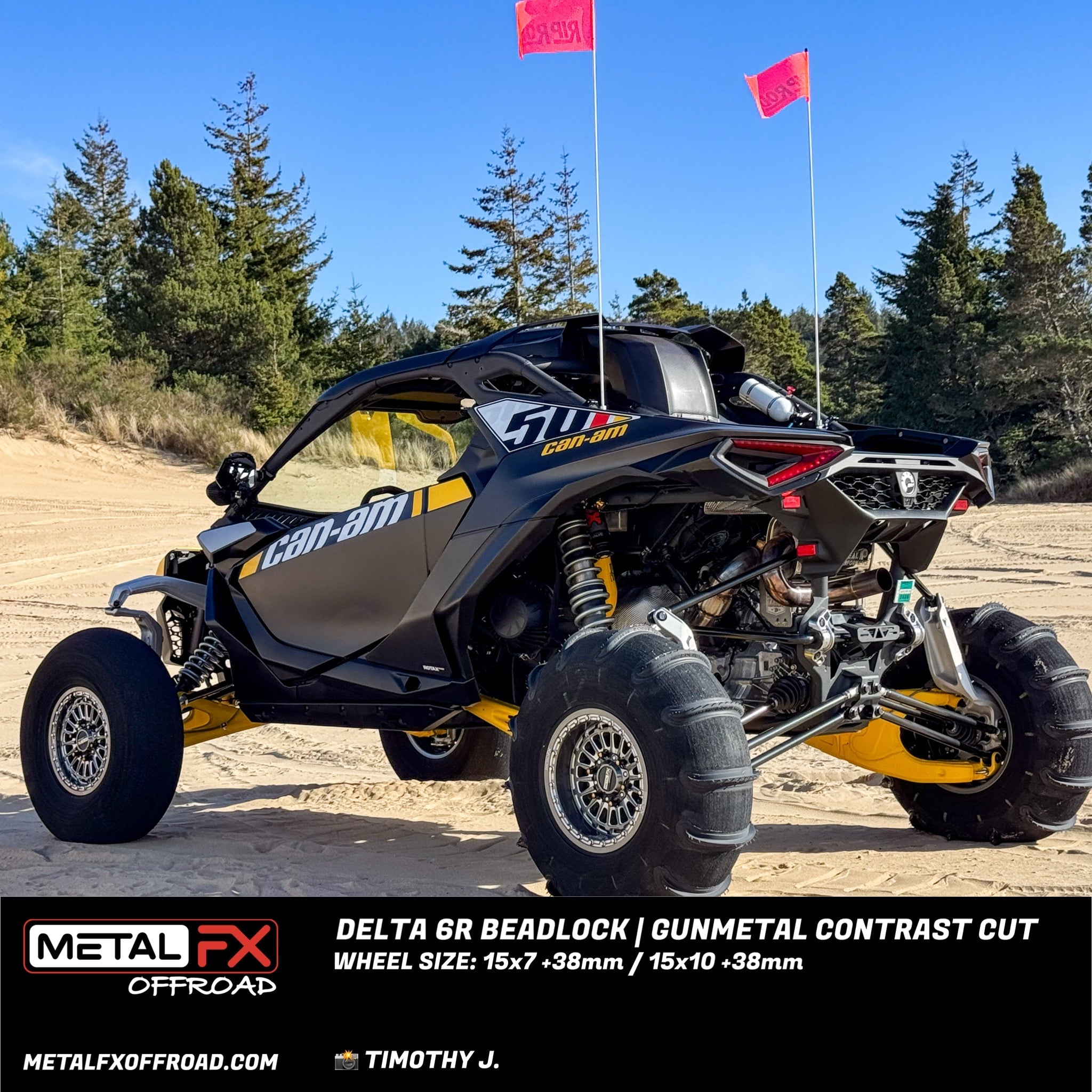 Delta 6R Beadlock | Gunmetal Contrast Cut