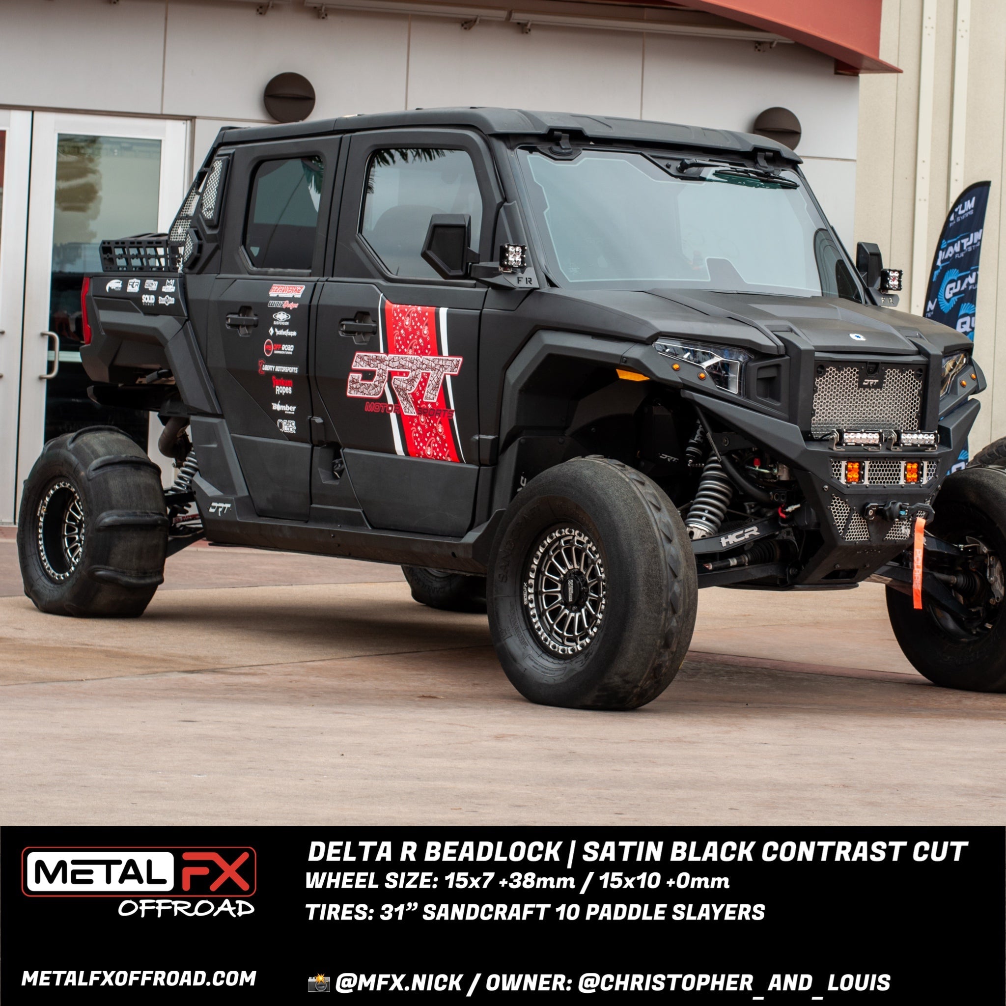 Delta R Beadlock | Satin Black Contrast Cut