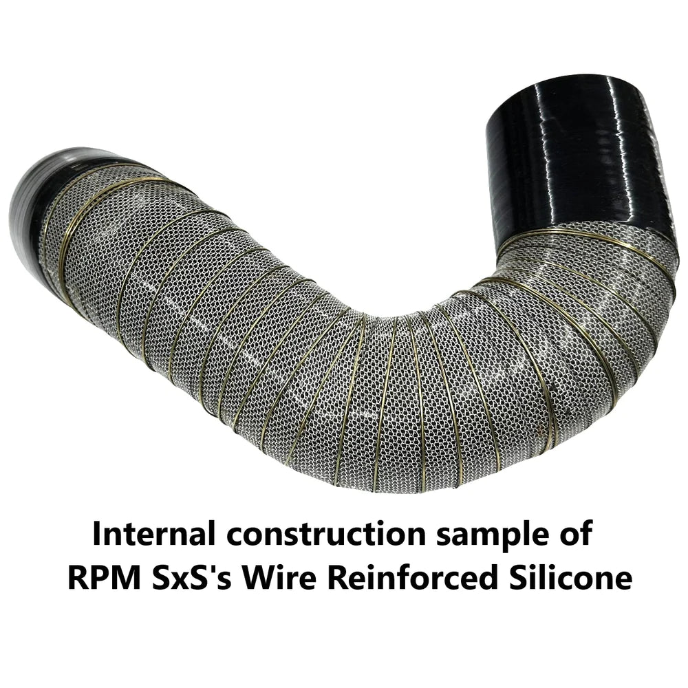 RPM SxS Can-Am Maverick R Intake Tube - Airbox To Turbo - 5Ply Wire Reinforced