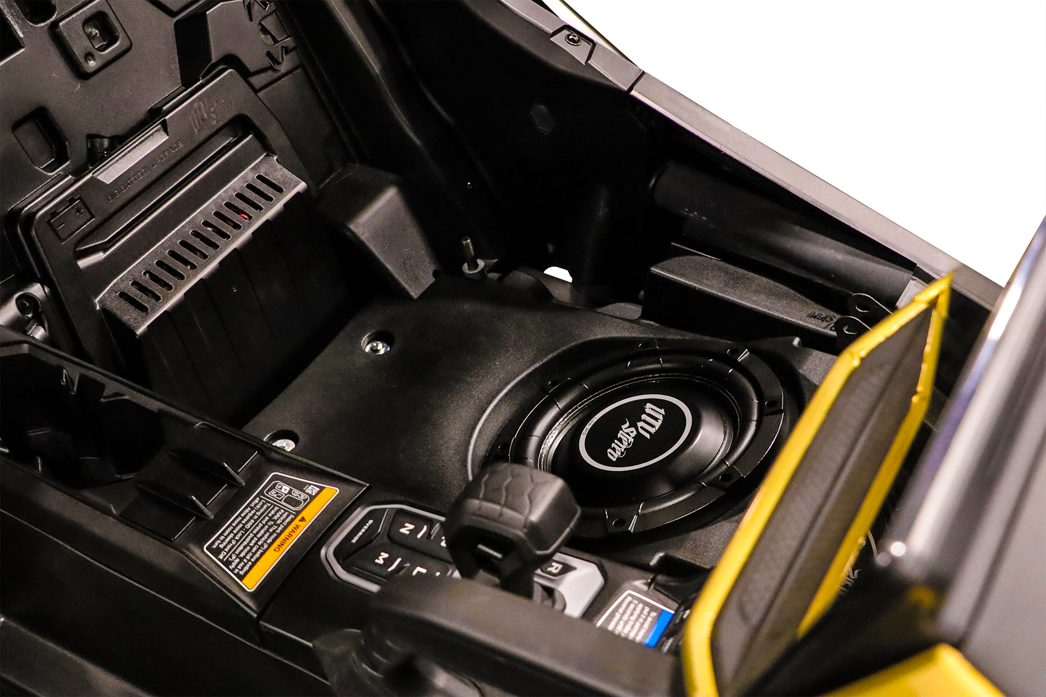 Can-Am® Maverick R 10" Front Passenger Subwoofer Enclosure (2-SEAT MODELS) – Unloaded | UTVS-R-ENC-PASS-2