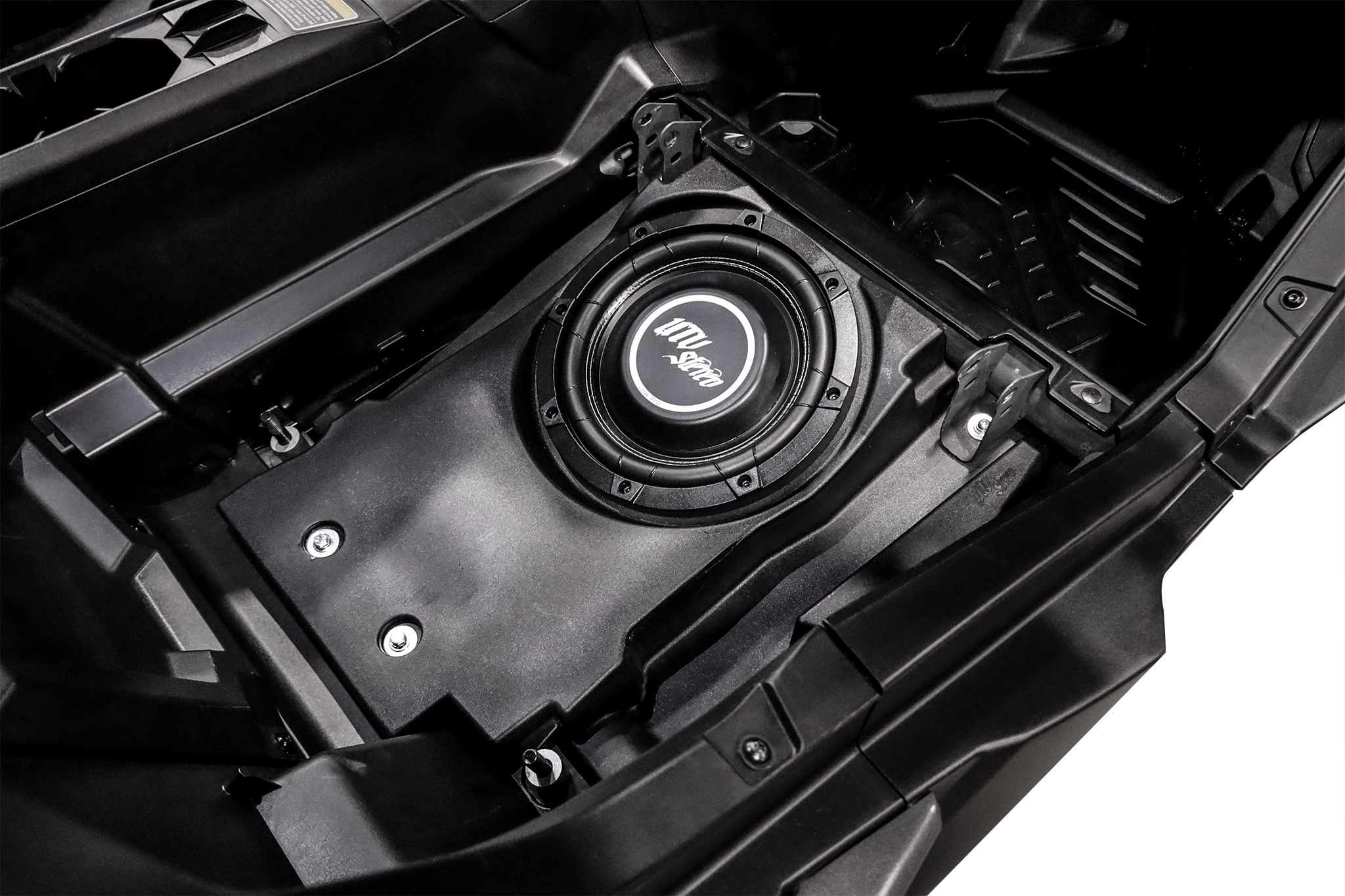 Can-Am® Maverick R 10" Front Passenger Subwoofer Enclosure (2-SEAT MODELS) – Unloaded | UTVS-R-ENC-PASS-2