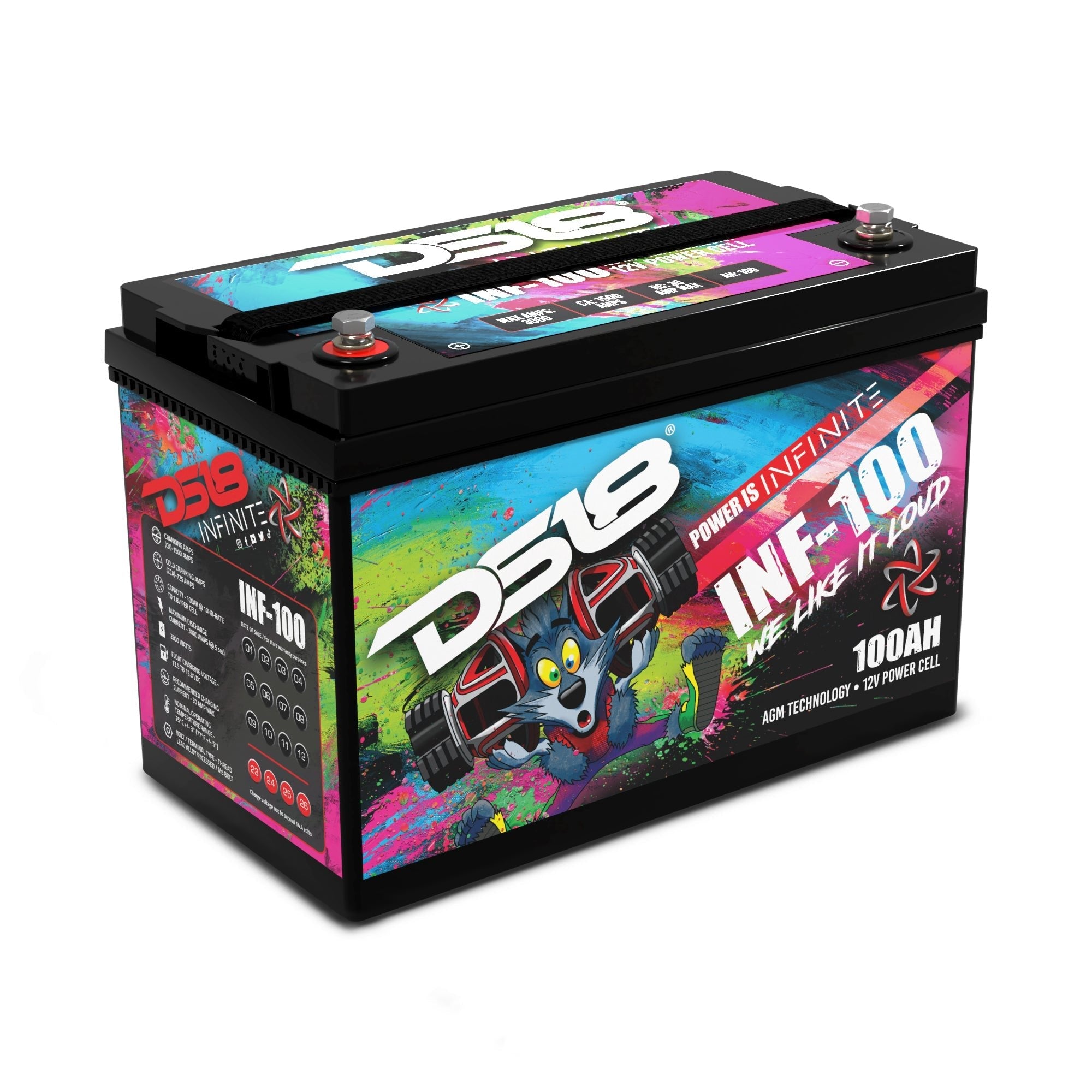 INFINITE 100 AH AGM Power Cell 12 Volt Battery