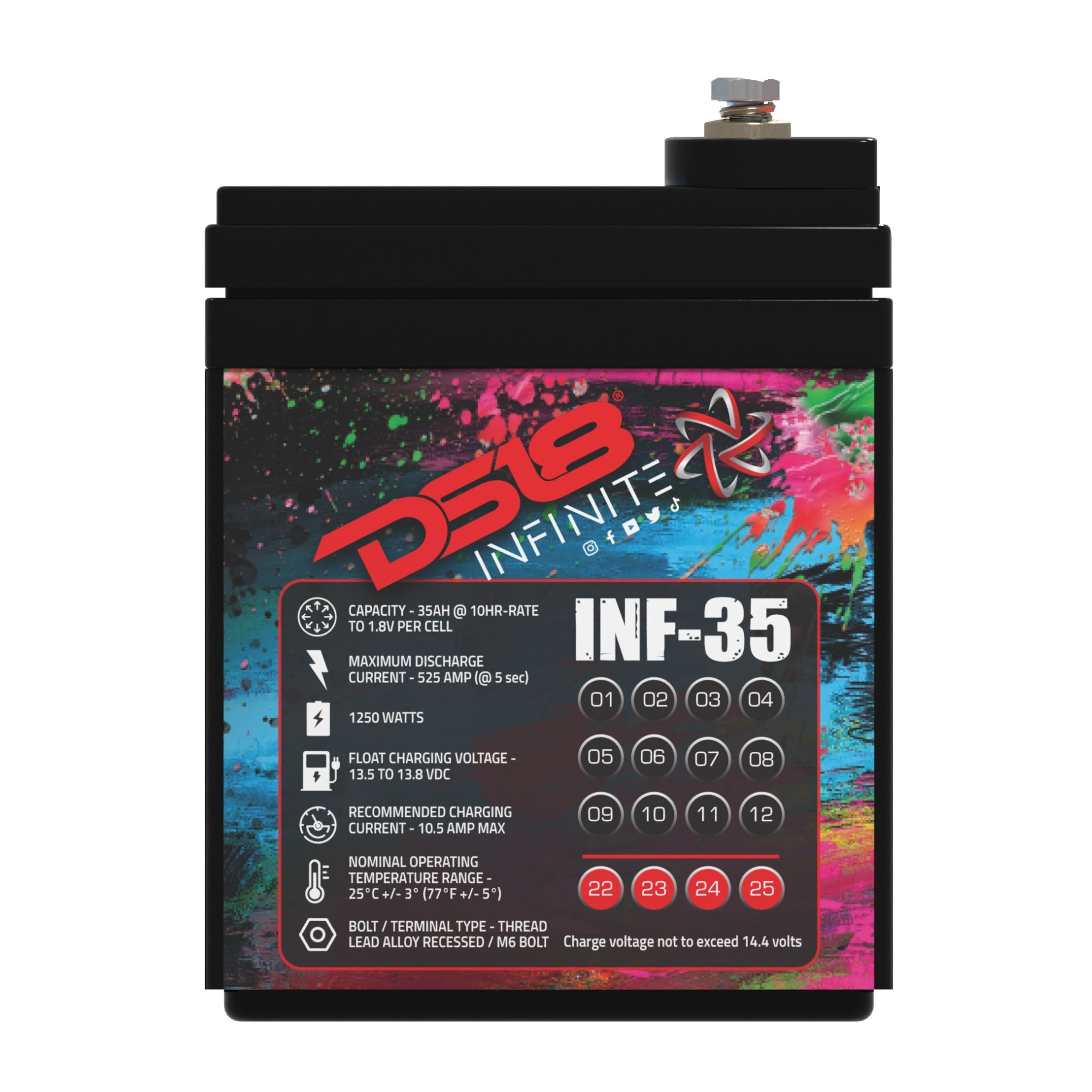 INFINITE 35 AH AGM Power Cell 12 Volt Battery