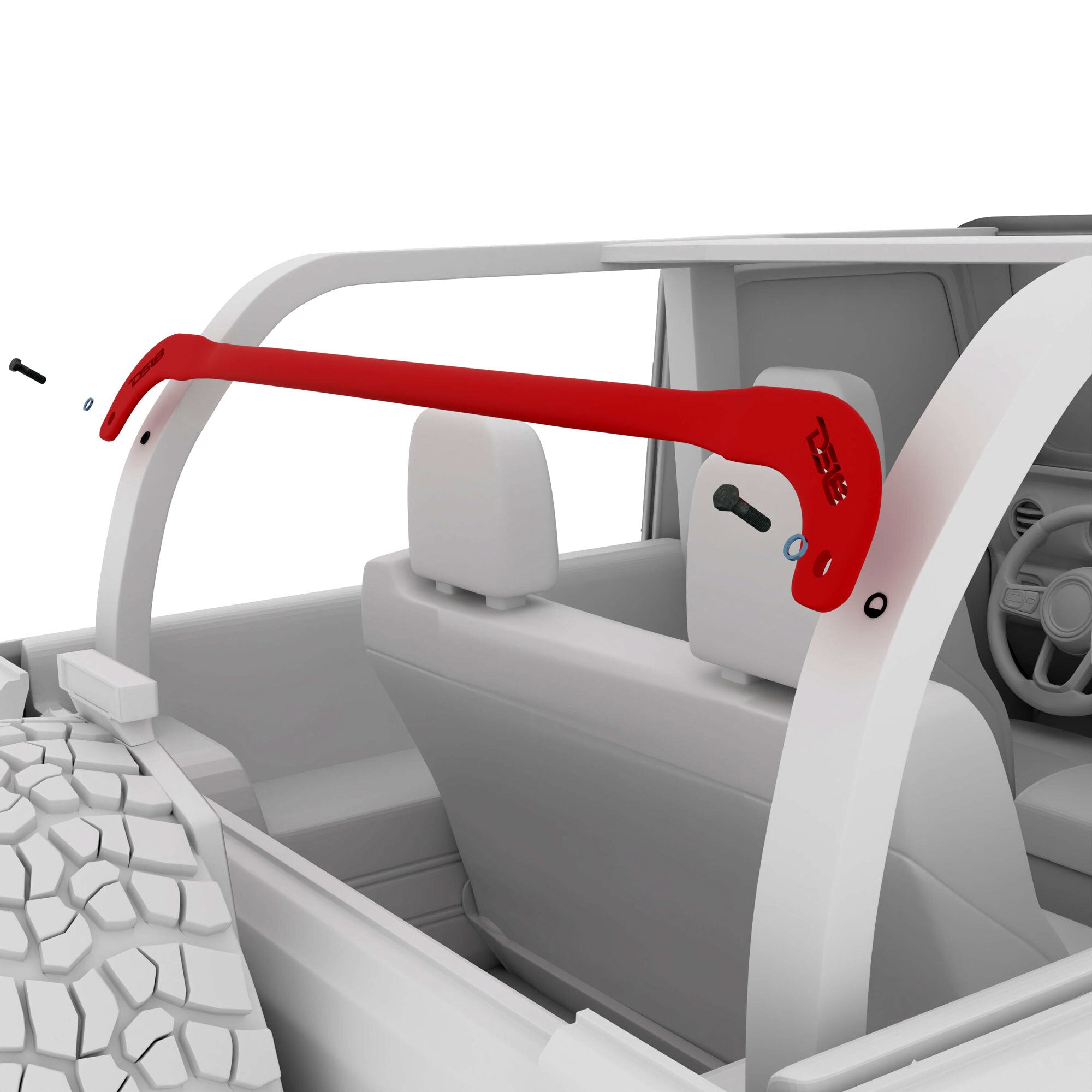 Jeep JLU Soft Top Mounting Tube for Rear Tower Speakers - Black