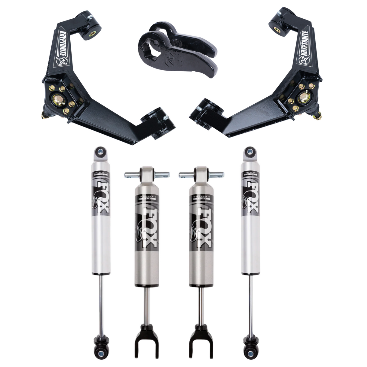 Kryptonite Stage 3 Leveling Kit with Fox 2.5 HTO Shocks for 2011–2019 Chevy/GMC 2500HD/3500HD