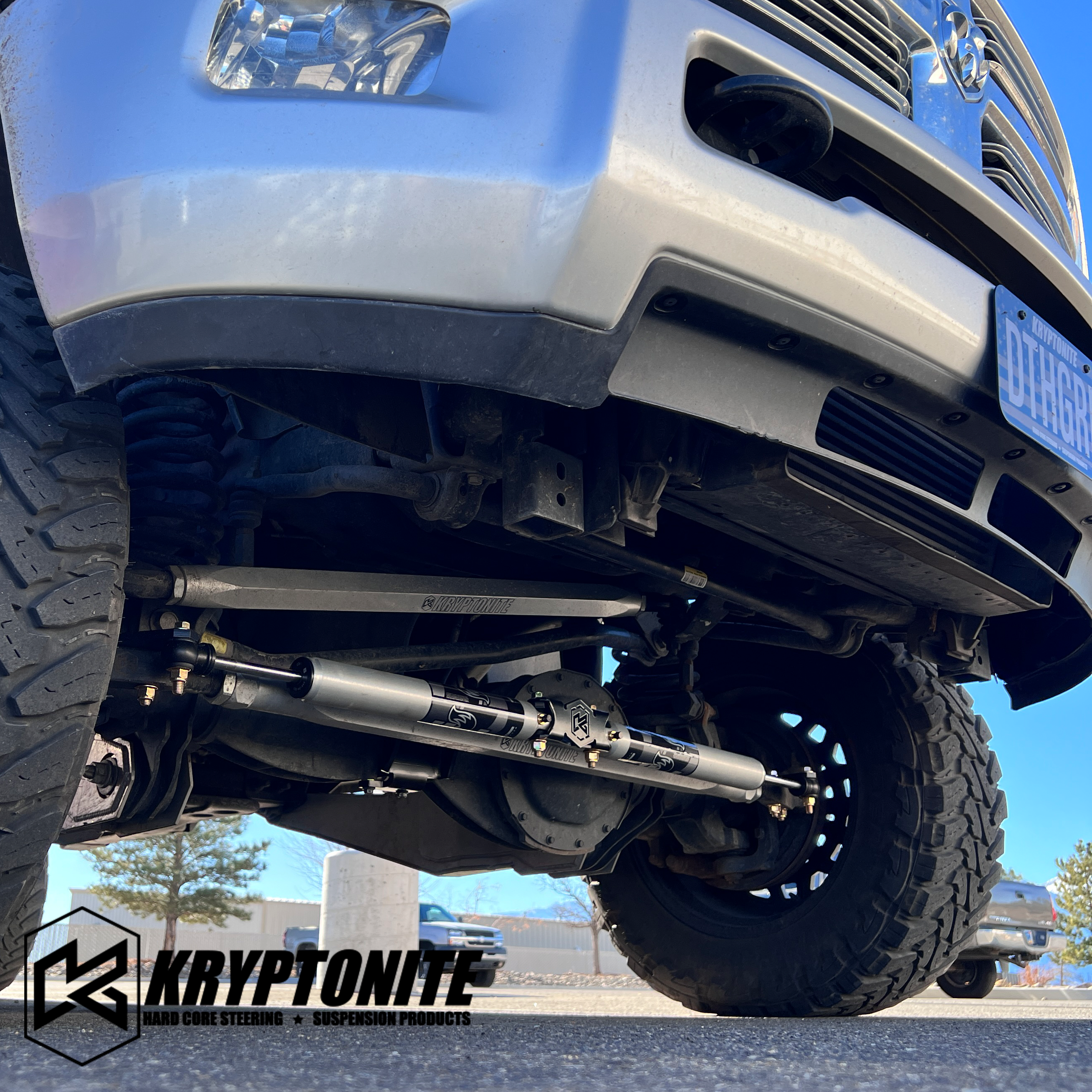 KRYPTONITE DEATH GRIP DUAL STEERING STABILIZER KIT FOR 2014-2026 RAM 2500/3500