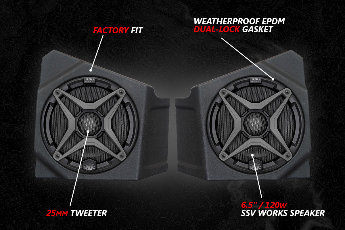 2020-2024 Kawasaki KRX1000 2-Seater A-Spec 3-Speaker SSV Audio-Kit w/JVC