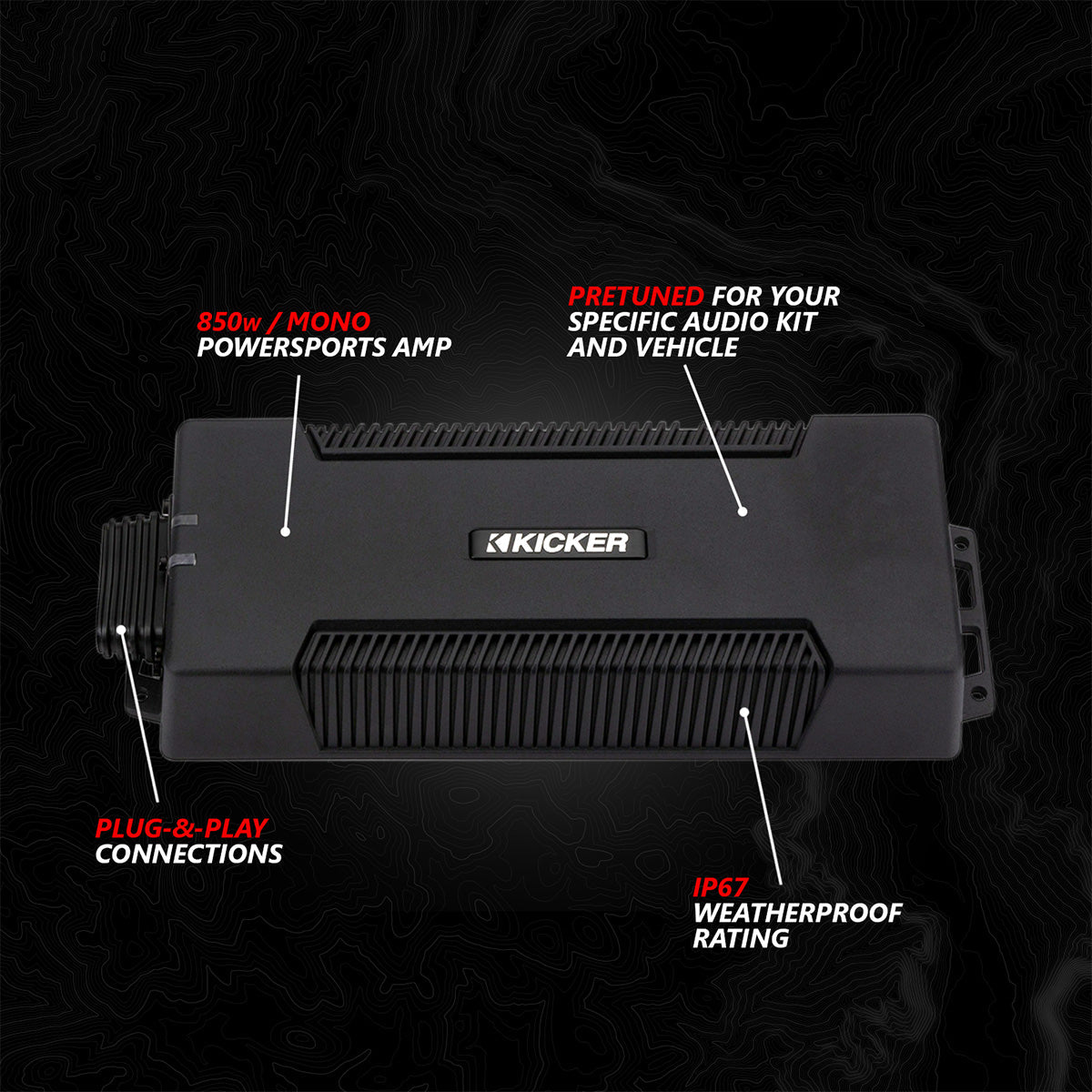 2017-2026 Can-Am® X3, Phase-3 V-Spec 3-Speaker 1650watt System w/MRB4